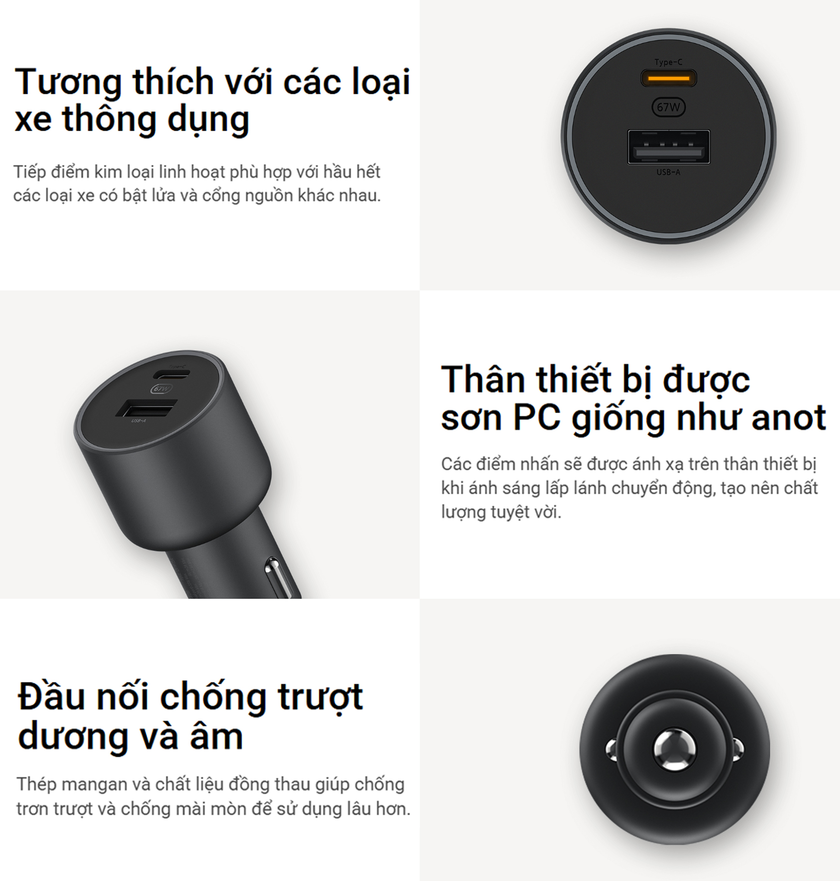Tau sac xe hoi Xiaomi 67W Car Charger 1A1C bigmivn 8