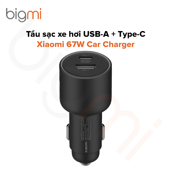 Tẩu sạc xe hơi Xiaomi 67W Car Charger 1A1C