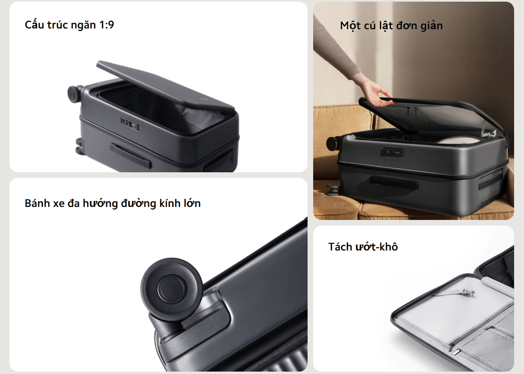 Vali Xiaomi Front Opening Luggage 20inch bigmivn 1