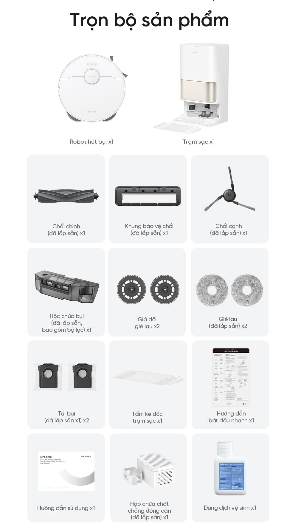 bo san pham Robot hut bui lau nha Dreame L50 Ultra CE