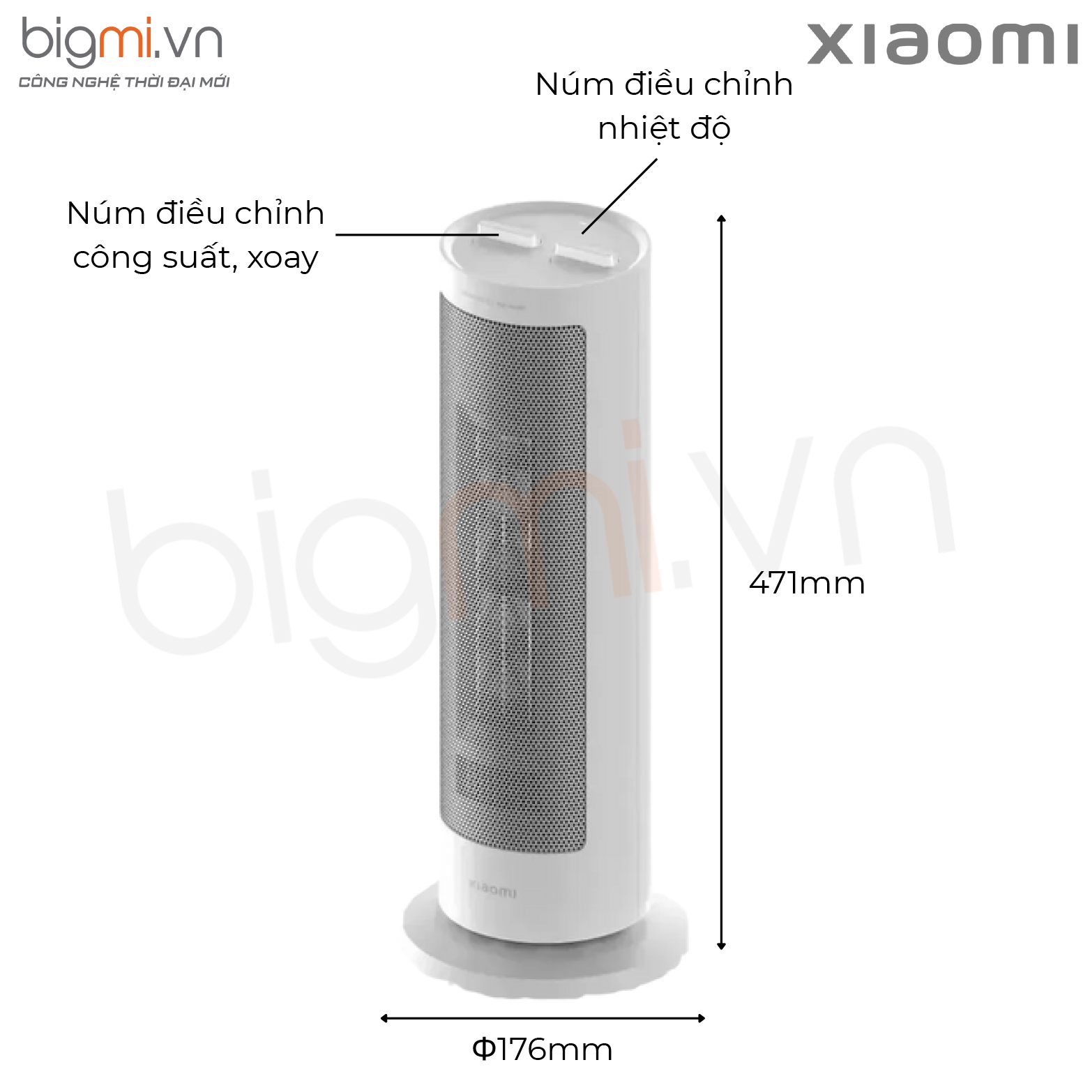 Quạt sưởi gốm PTC Xiaomi Fan Heater EU 2000W LSNFJ03ZMEU