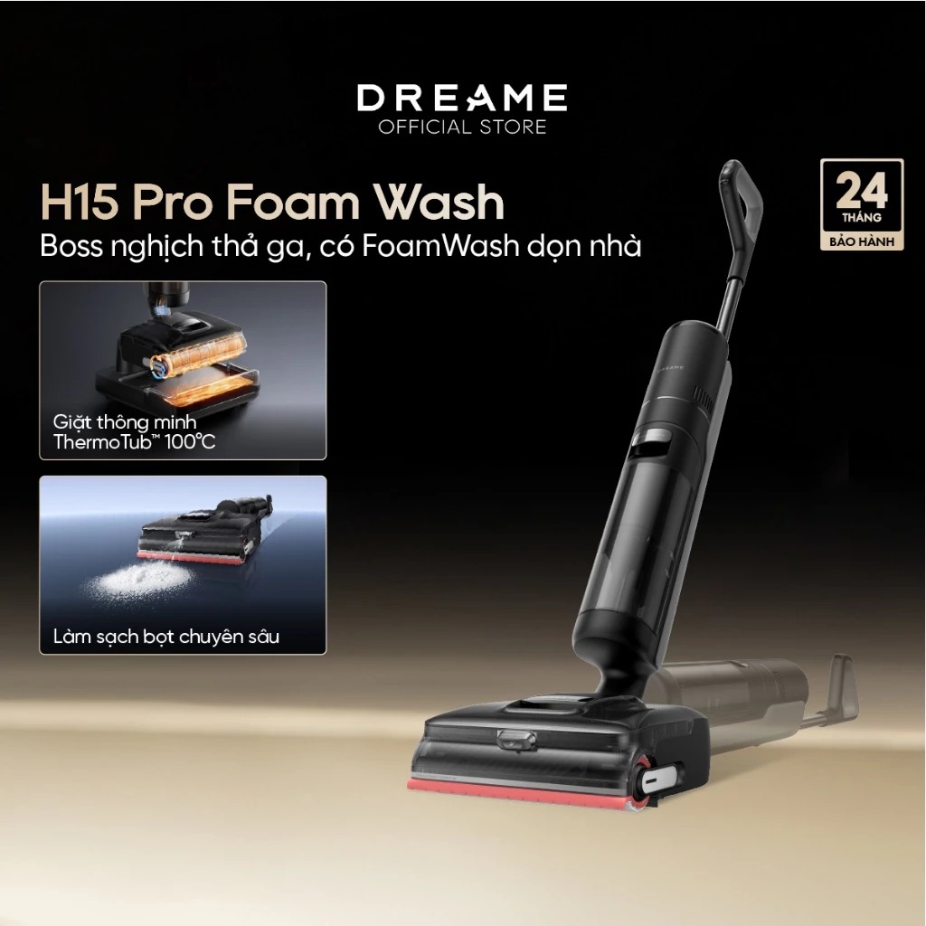 Máy hút bụi lau nhà khô ướt Dreame H15 Pro Foamwash (3) May hut bui lau nha kho uot Dreame H15 Pro Foamwash 3
