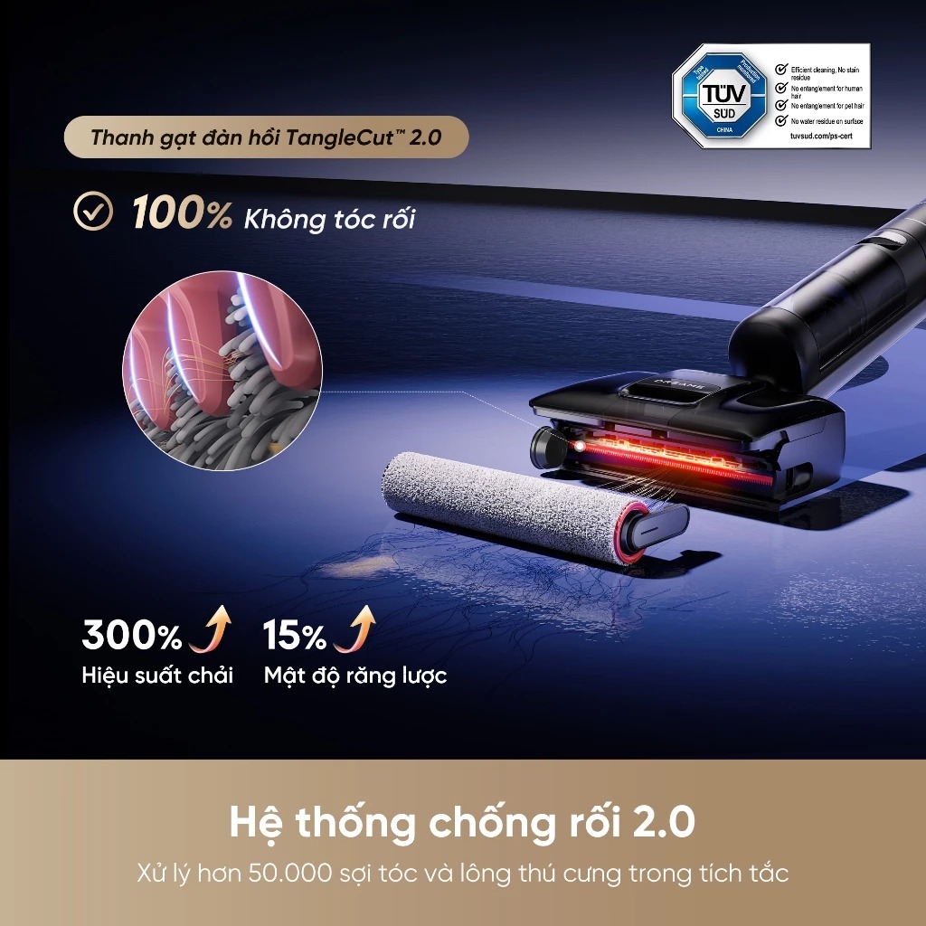 Máy hút bụi lau nhà khô ướt Dreame H15 Pro Foamwash (8) May hut bui lau nha kho uot Dreame H15 Pro Foamwash 8