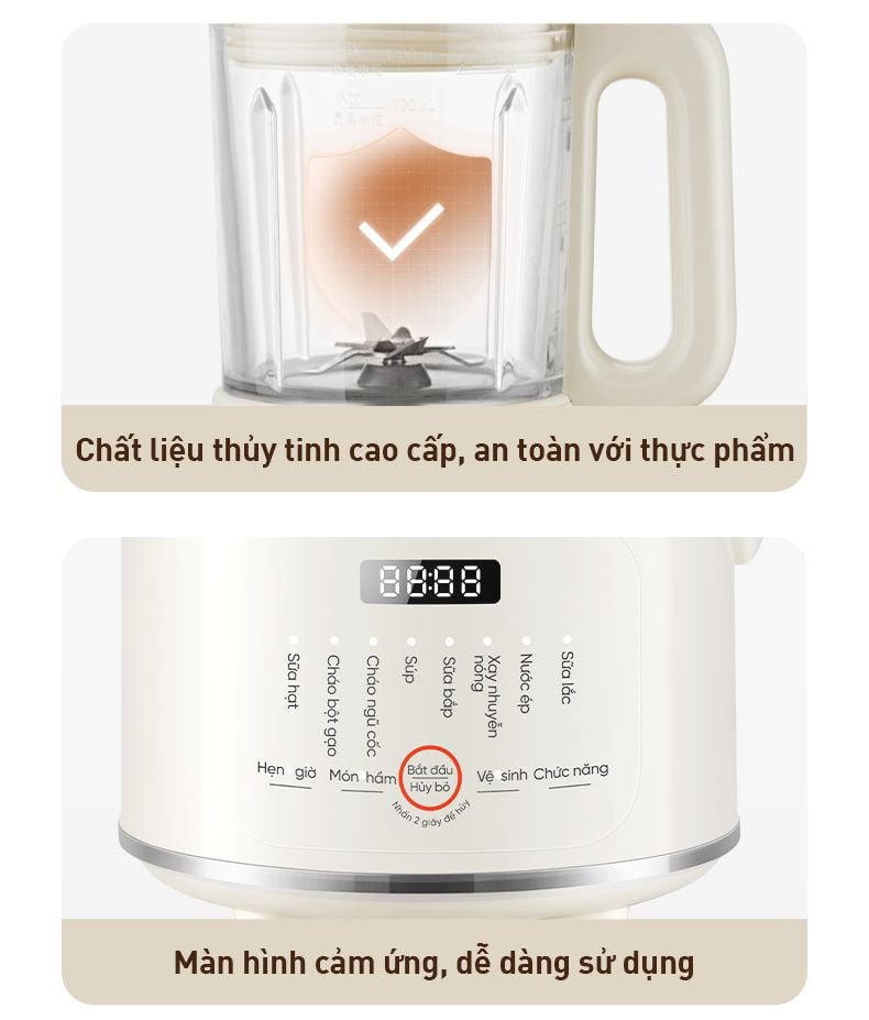 Máy làm sữa hạt Joyoung JSM-135 dung tích 1.2L | Công suất 400W - Chính hãng 11 May lam sua hat Joyoung JSM 135 dung tich 1.2L bigmivn 8