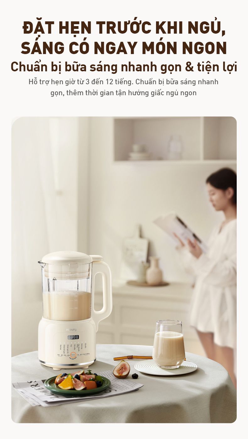 Máy làm sữa hạt Joyoung JSM-135 dung tích 1.2L | Công suất 400W - Chính hãng 12 May lam sua hat Joyoung JSM 135 dung tich 1.2L bigmivn 9
