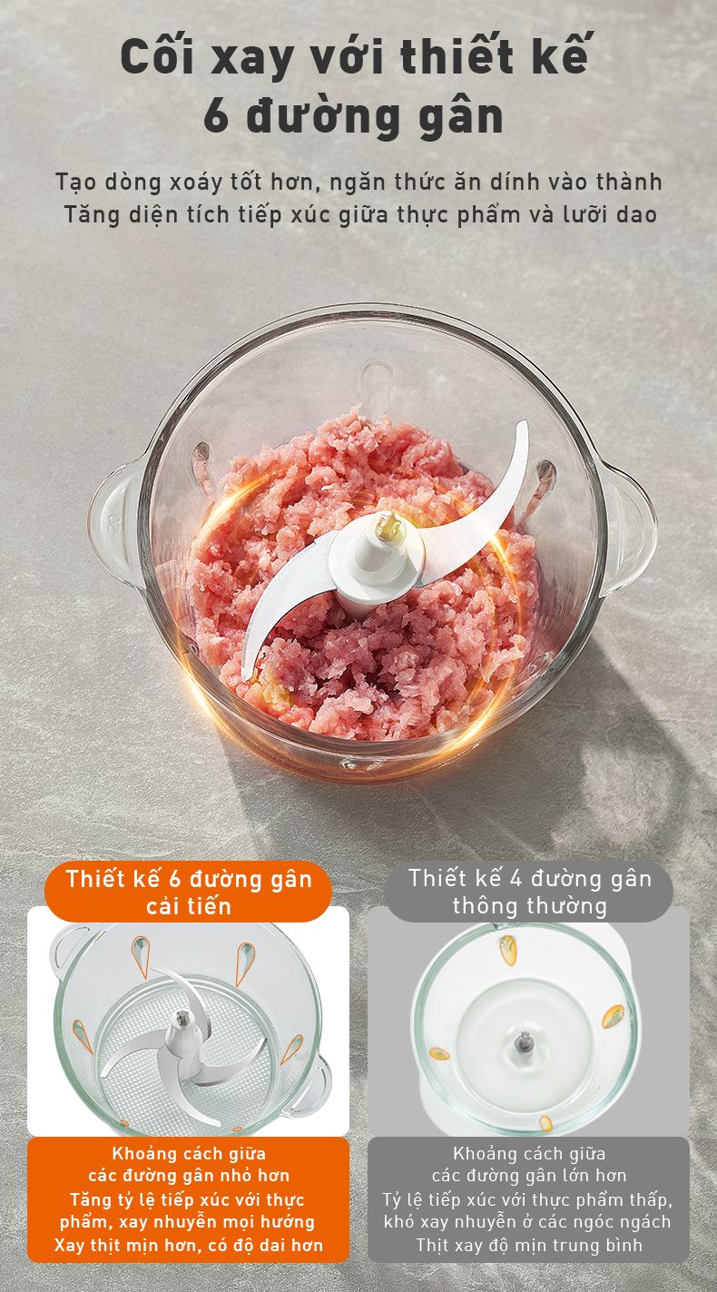 Máy xay thực phẩm Joyoung JFC-305 | Dung tích 1.8L | Công suất 300W - Chính hãng 7 May xay thuc pham Joyoung JFC 305 bigmivn 5