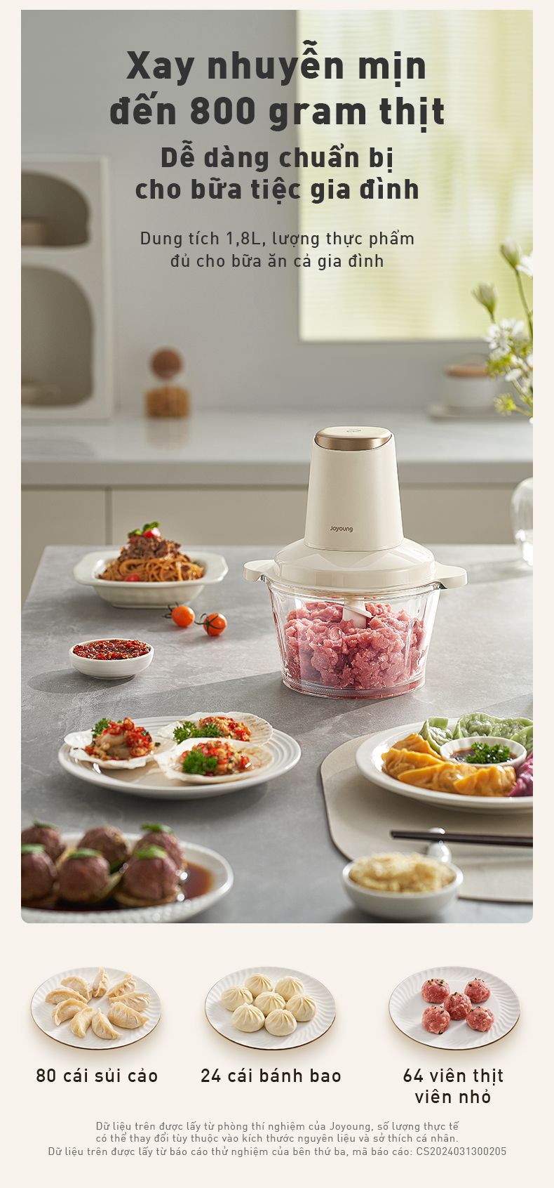 Máy xay thực phẩm Joyoung JFC-305 | Dung tích 1.8L | Công suất 300W - Chính hãng 8 May xay thuc pham Joyoung JFC 305 bigmivn 6