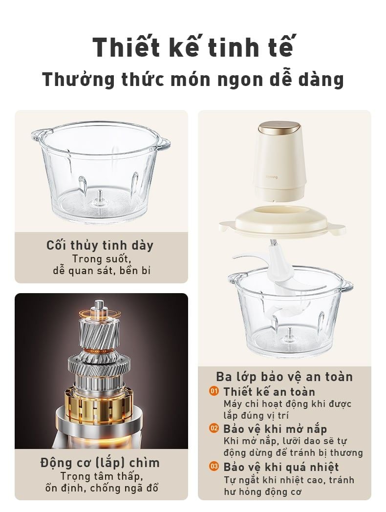 Máy xay thực phẩm Joyoung JFC-305 | Dung tích 1.8L | Công suất 300W - Chính hãng 12 May xay thuc pham Joyoung JFC 305 bigmivn 8