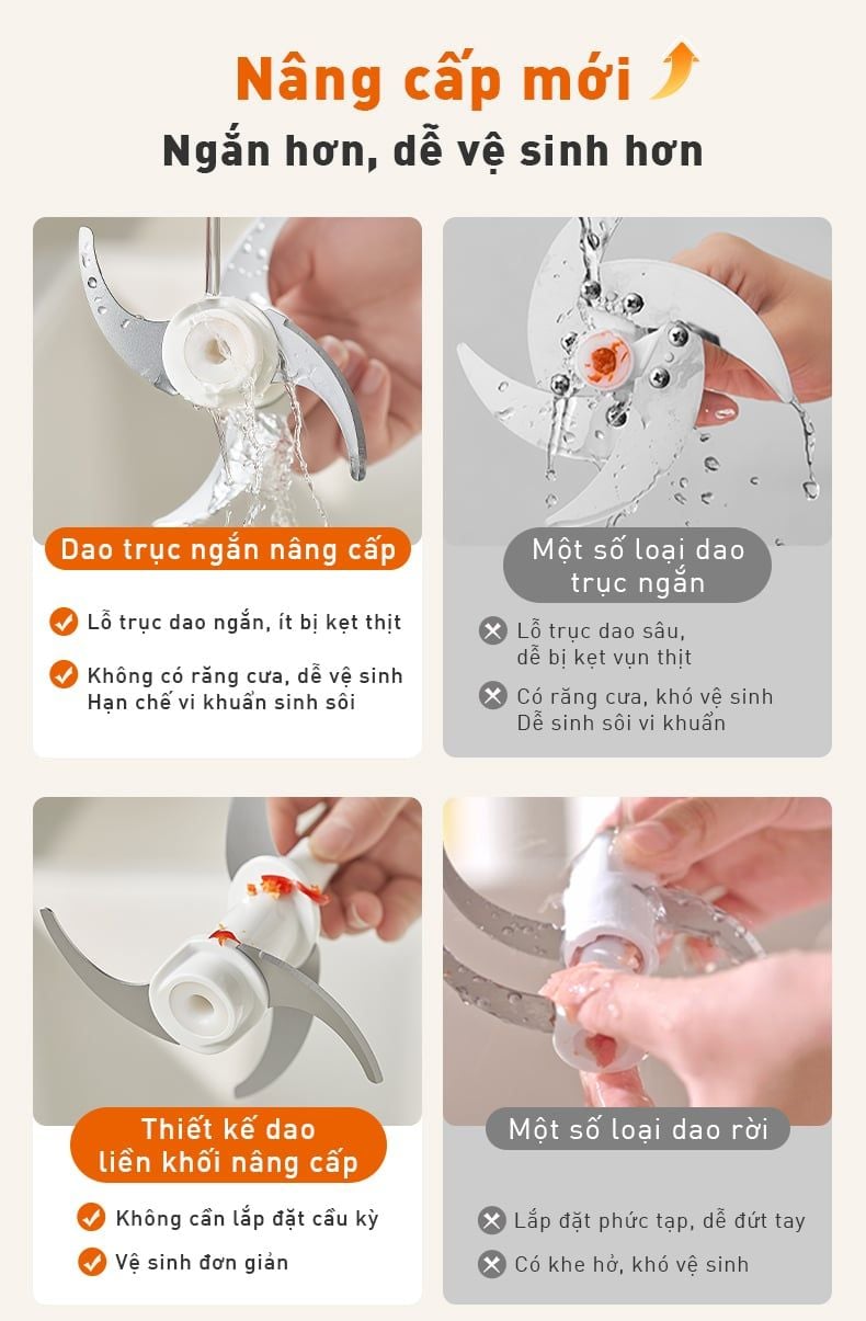 Máy xay thực phẩm Joyoung JFC-305 | Dung tích 1.8L | Công suất 300W - Chính hãng 10 May xay thuc pham Joyoung JFC 305 bigmivn 9