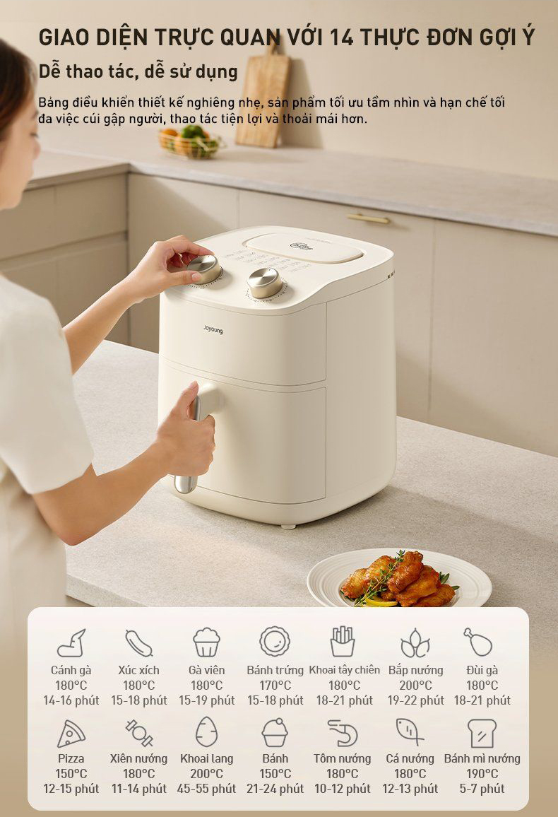 Noi chien khong dau 6L Joyoung JAF 612 Cong suat 1700W bigmivn 10