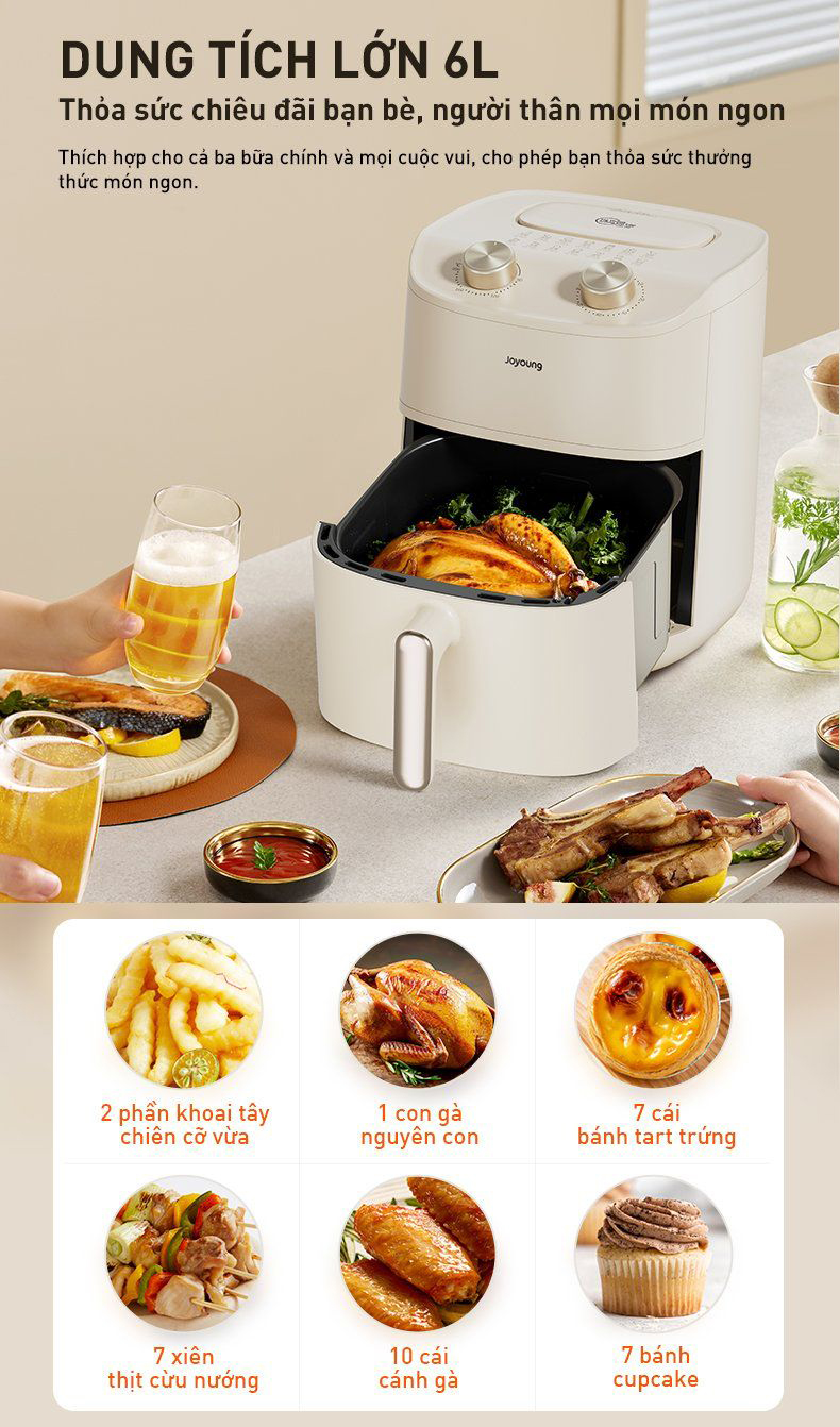 Noi chien khong dau 6L Joyoung JAF 612 Cong suat 1700W bigmivn 8