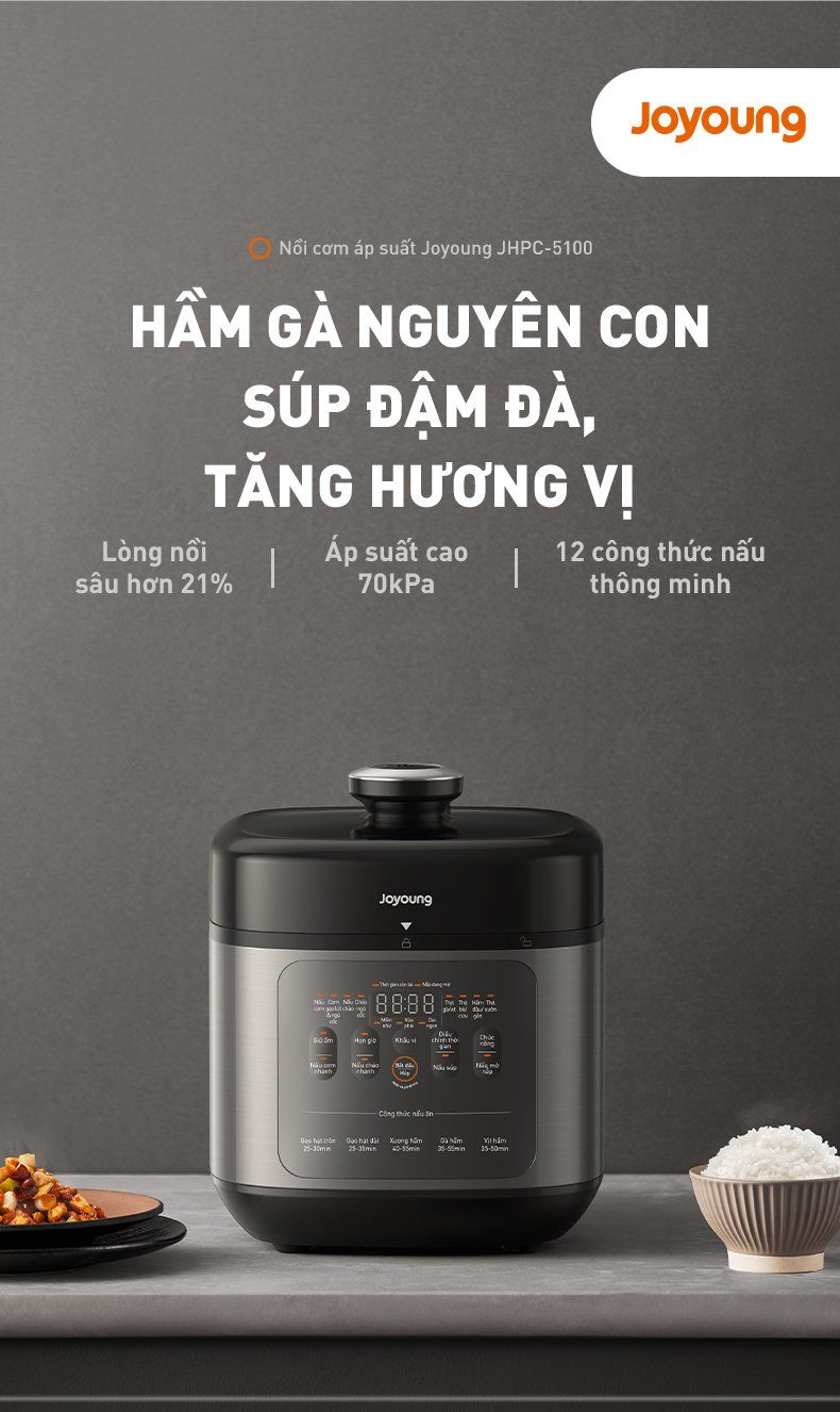 Noi com ap suat da nang Joyoung JHPC 5100 5L 1.8L nau com bigmivn