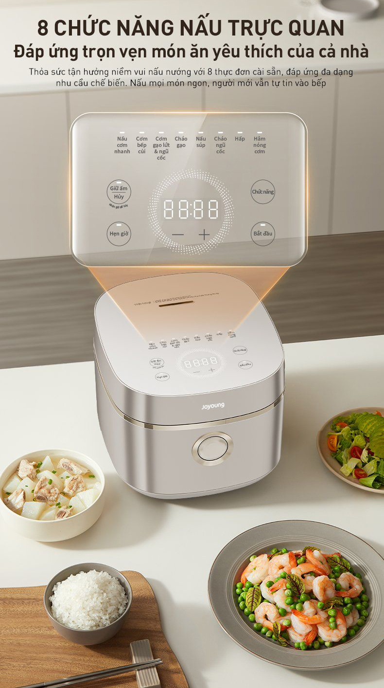 Nồi cơm điện tử 1.8L Joyoung JNRC-502 | Công suất 860W | Chống dính tự nhiên - Chính hãng 10 Noi com dien tu 1.8L Joyoung JNRC 502 bigmivn 8