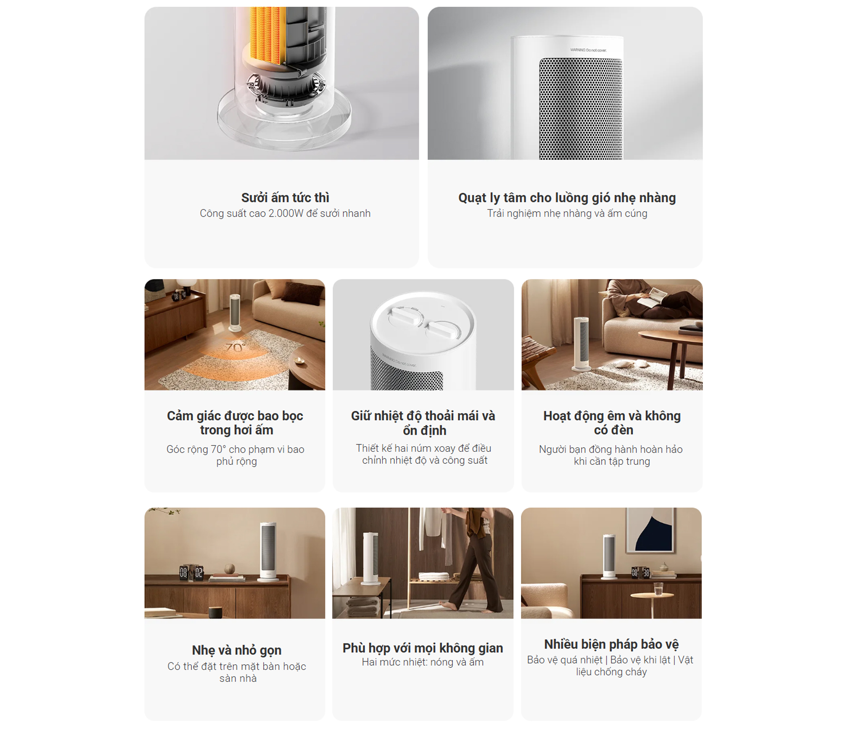 Quat suoi gom PTC Xiaomi Fan Heater EU 2000W LSNFJ03ZMEU bigmivn 1