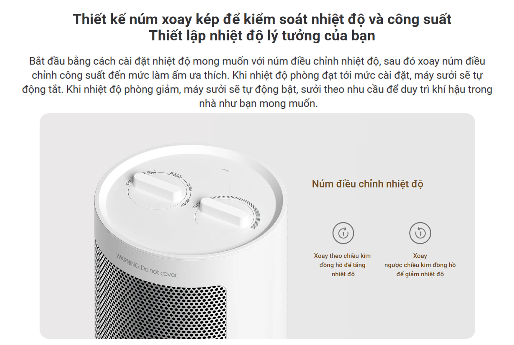 Quat suoi gom PTC Xiaomi Fan Heater EU 2000W LSNFJ03ZMEU bigmivn 5