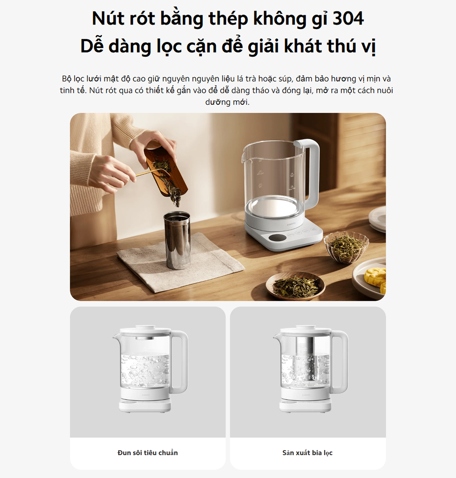 Ấm đun nước đa năng Xiaomi Multifunctional Kettle 1.5L EU - Chính hãng 9 Xiaomi Multifunctional Kettle 1.5L bigmivn 9