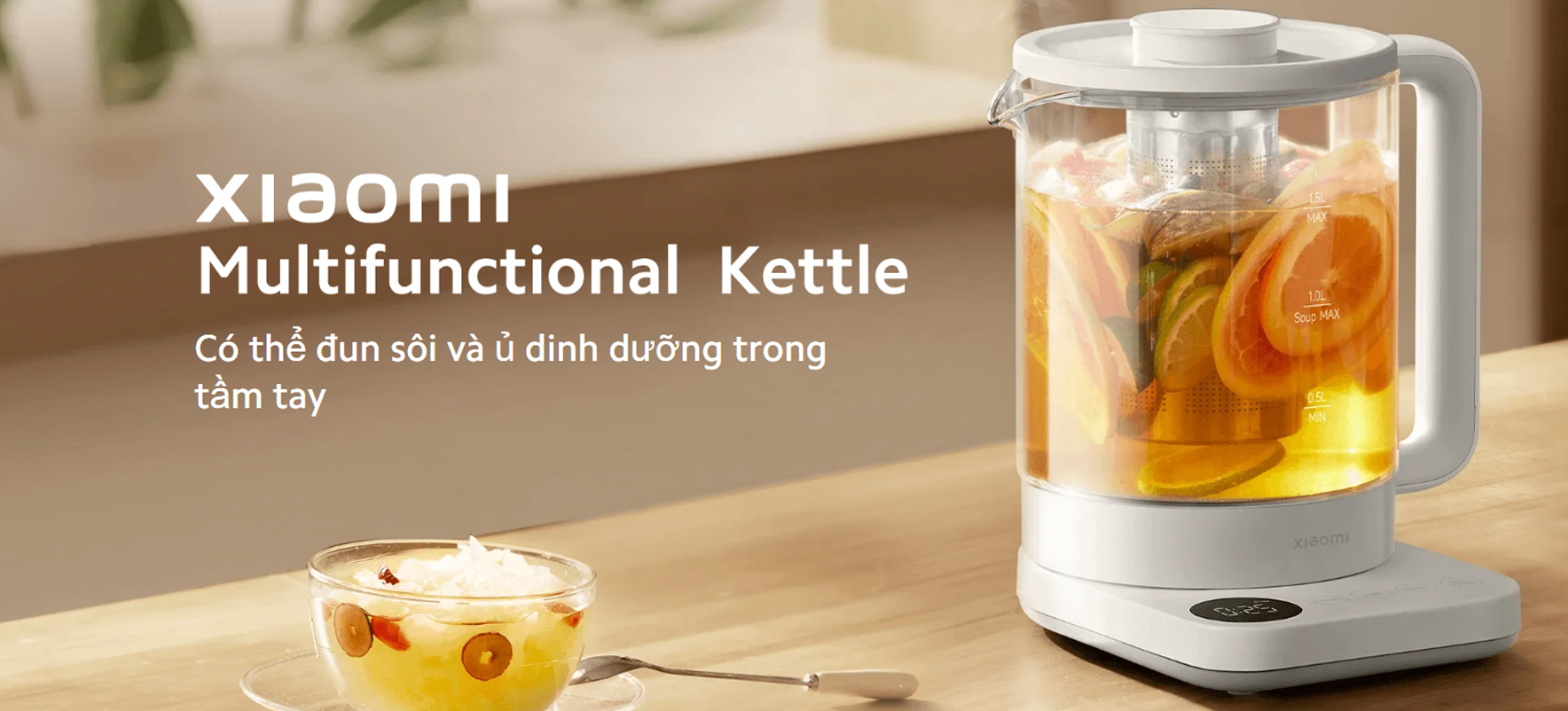Ấm đun nước đa năng Xiaomi Multifunctional Kettle 1.5L EU - Chính hãng 2 Xiaomi Multifunctional Kettle 1.5L bigmivn