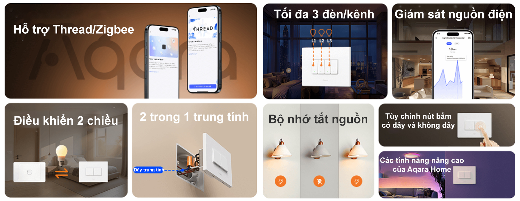 Cong tac den ngang Aqara Light Switch H2 Horizontal bigmivn 1