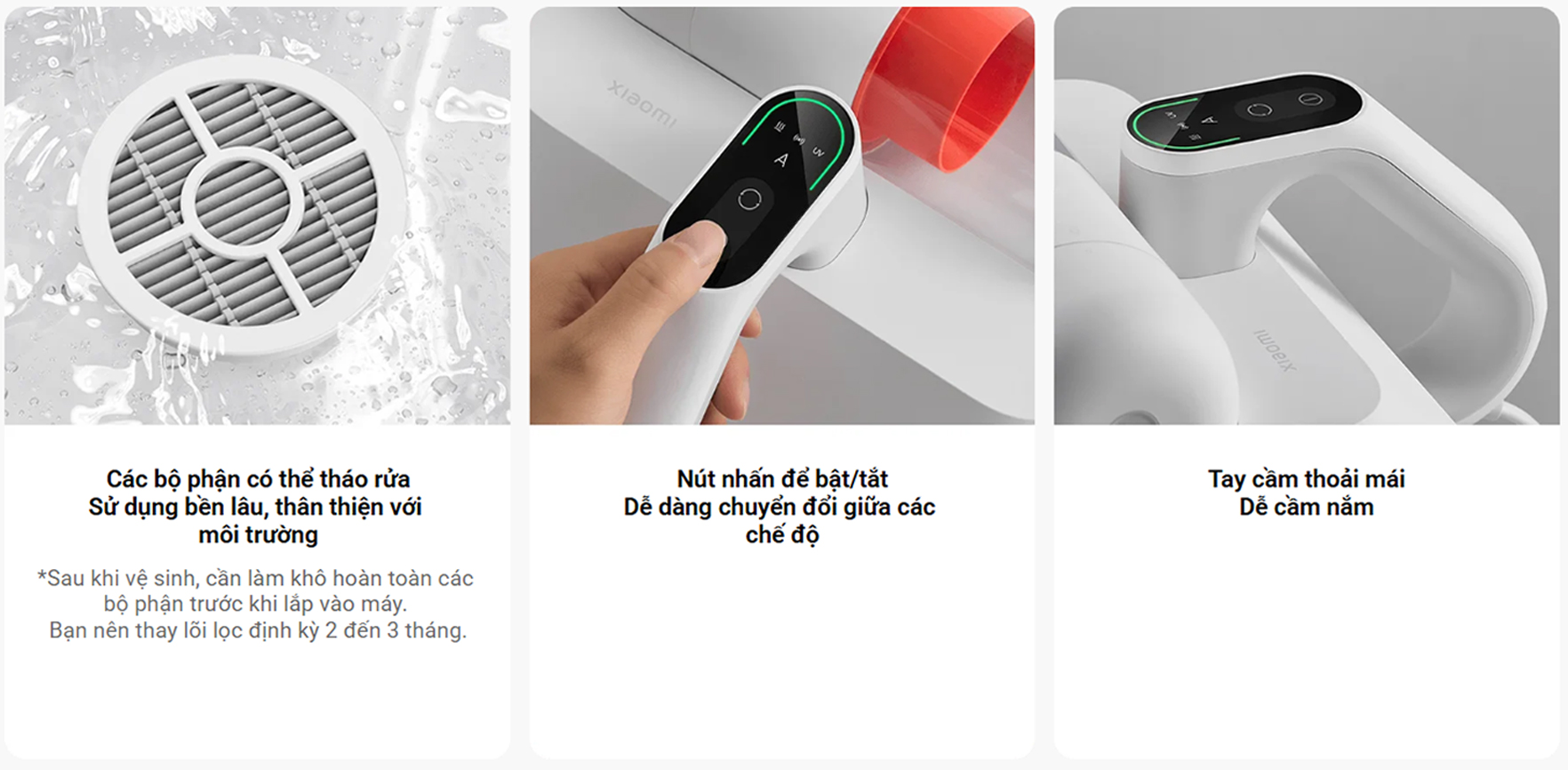 May hut bui giuong nem Xiaomi Dust Mite Vacuum Cleaner Pro bigmivn 12