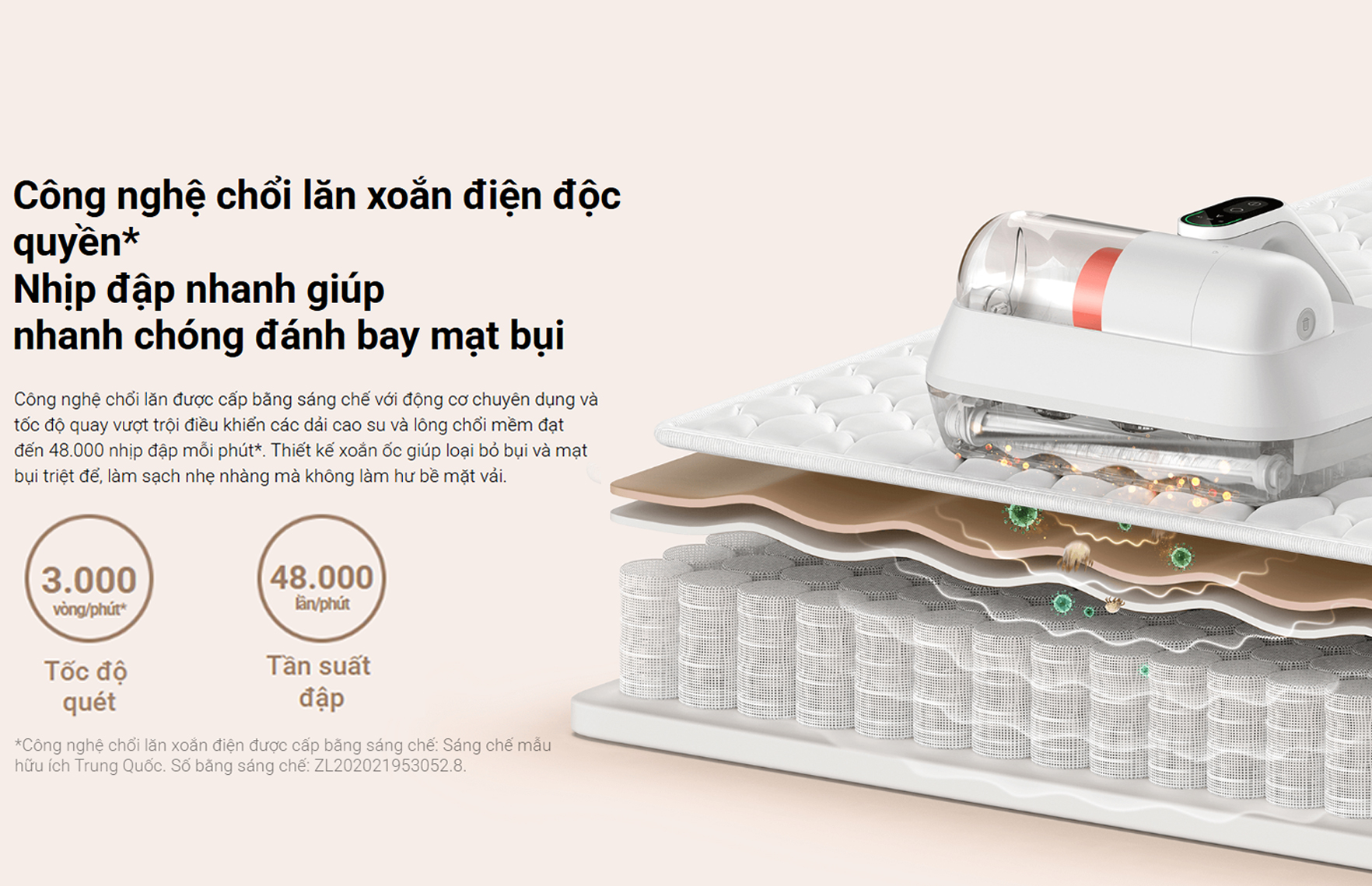 May hut bui giuong nem Xiaomi Dust Mite Vacuum Cleaner Pro bigmivn 3