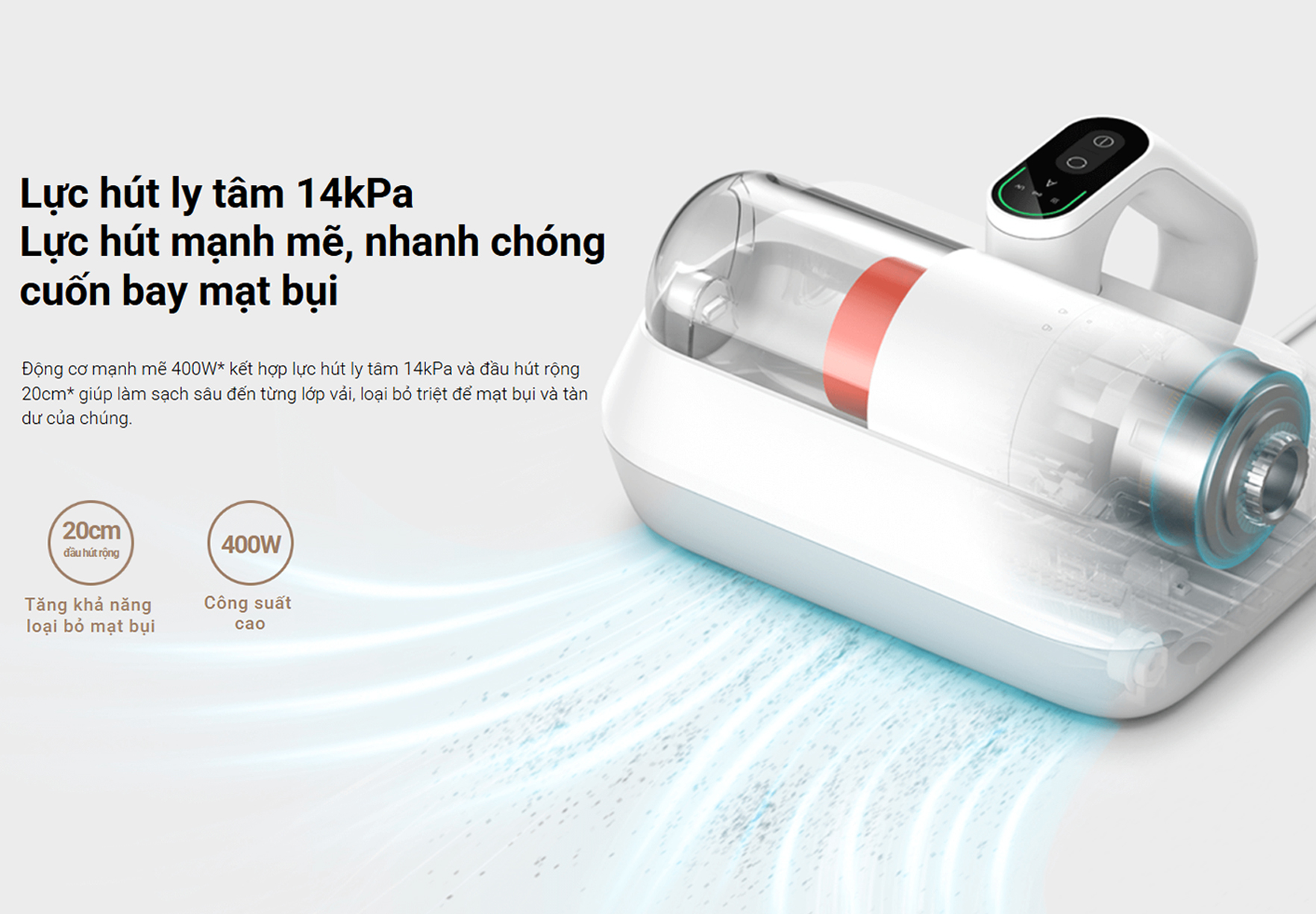 May hut bui giuong nem Xiaomi Dust Mite Vacuum Cleaner Pro bigmivn 4