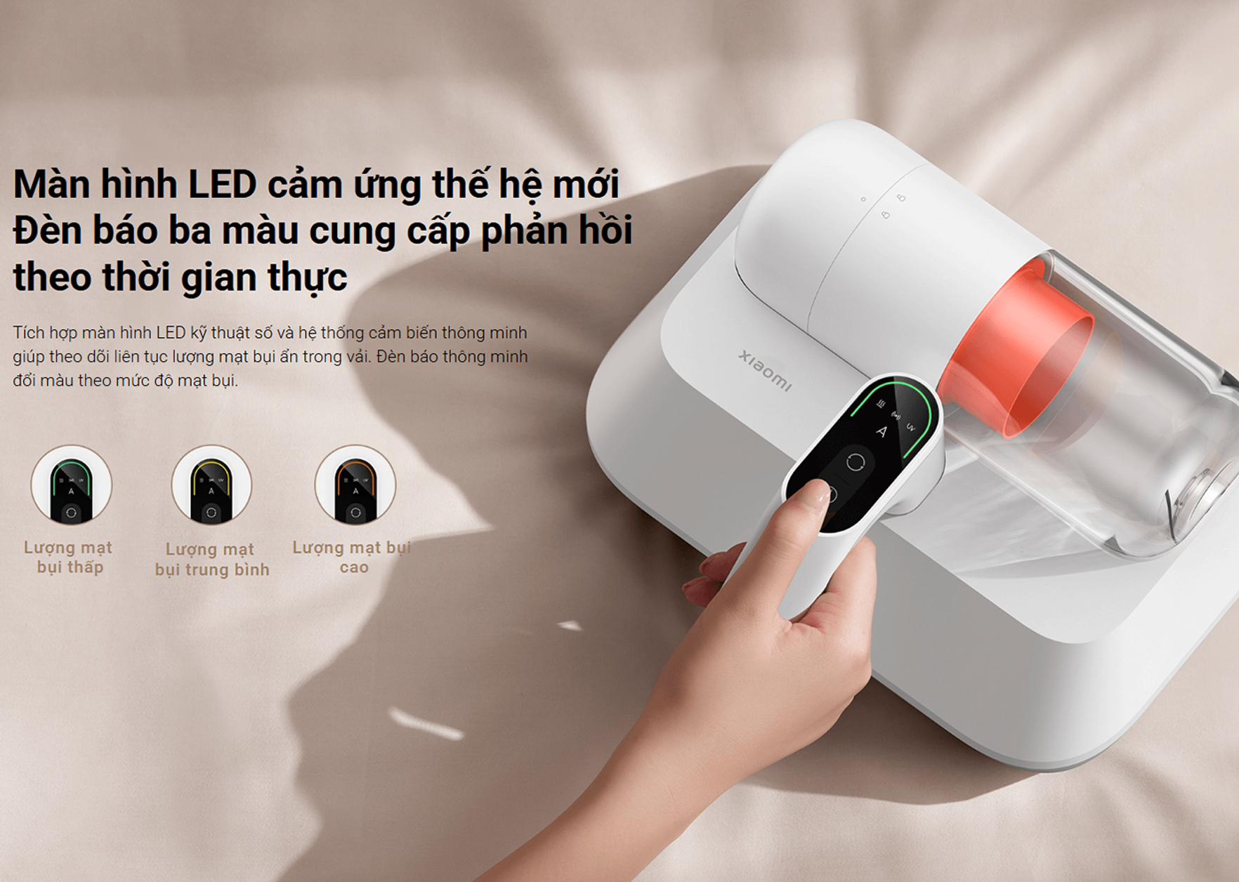 May hut bui giuong nem Xiaomi Dust Mite Vacuum Cleaner Pro bigmivn 8