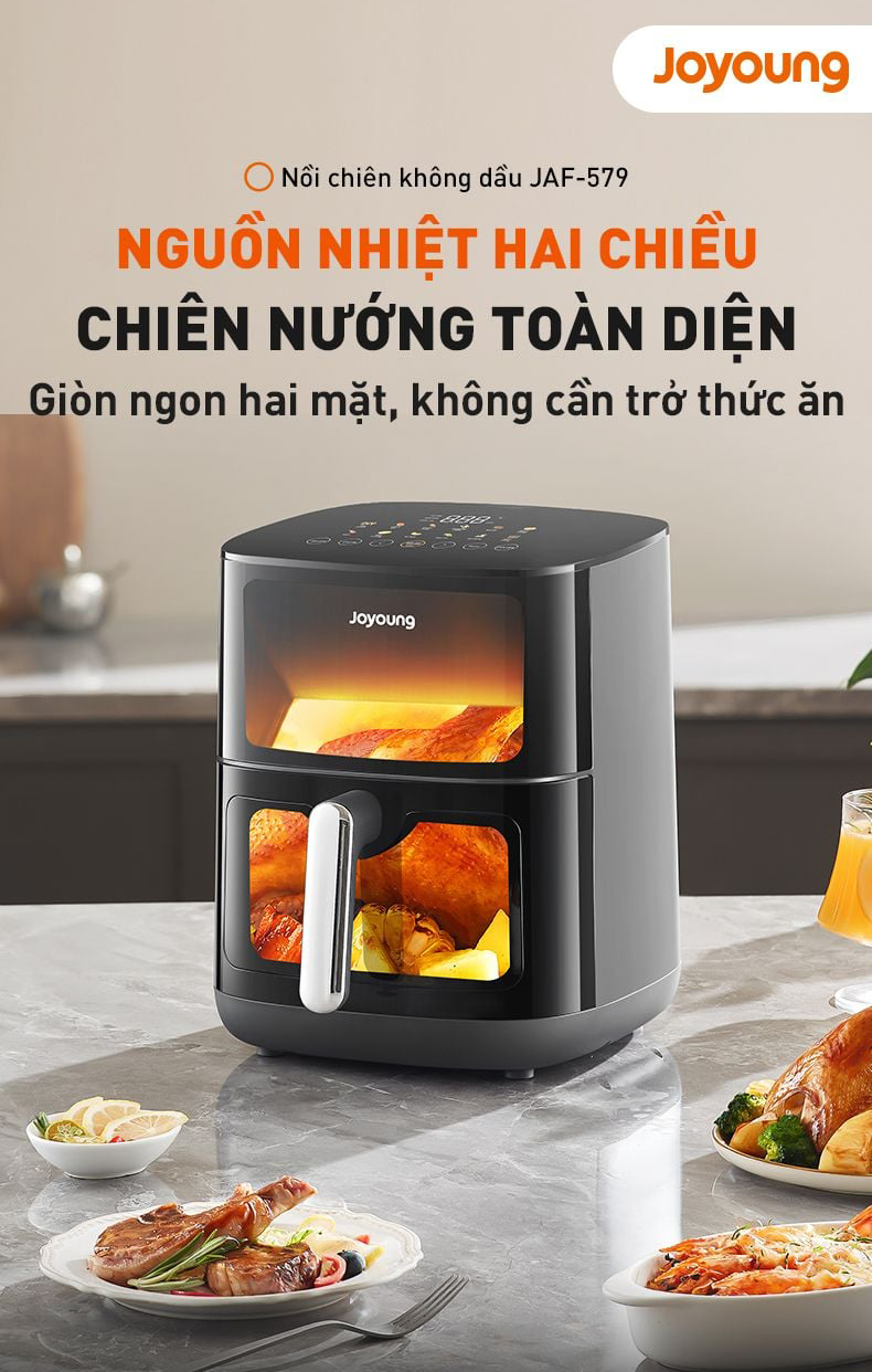 Nồi chiên không dầu Joyoung JAF-579 - Dung tích 6L | Công suất 2100W - Chính hãng 2 Noi chien khong dau Joyoung JAF 579 bigmivn 1