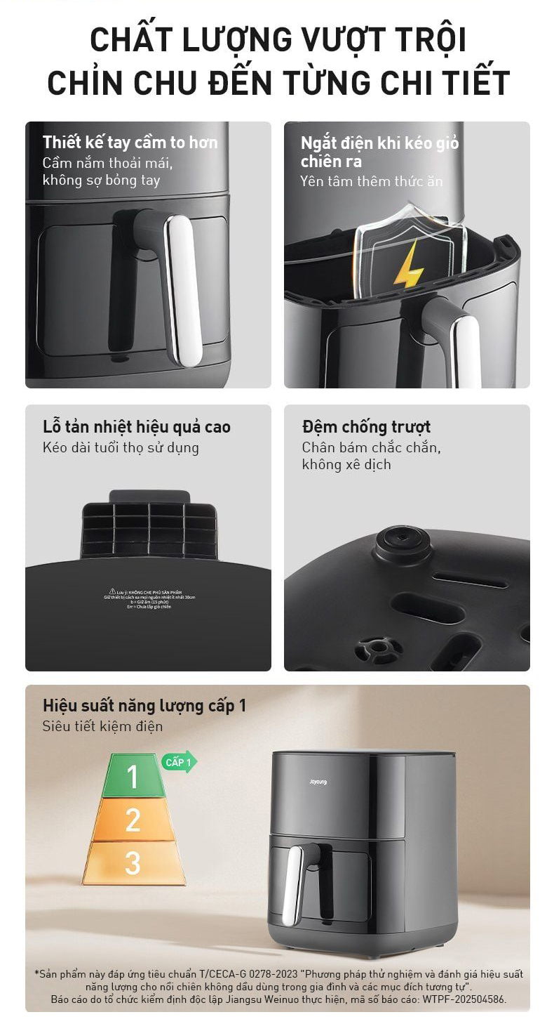 Nồi chiên không dầu Joyoung JAF-579 - Dung tích 6L | Công suất 2100W - Chính hãng 15 Noi chien khong dau Joyoung JAF 579 bigmivn 15