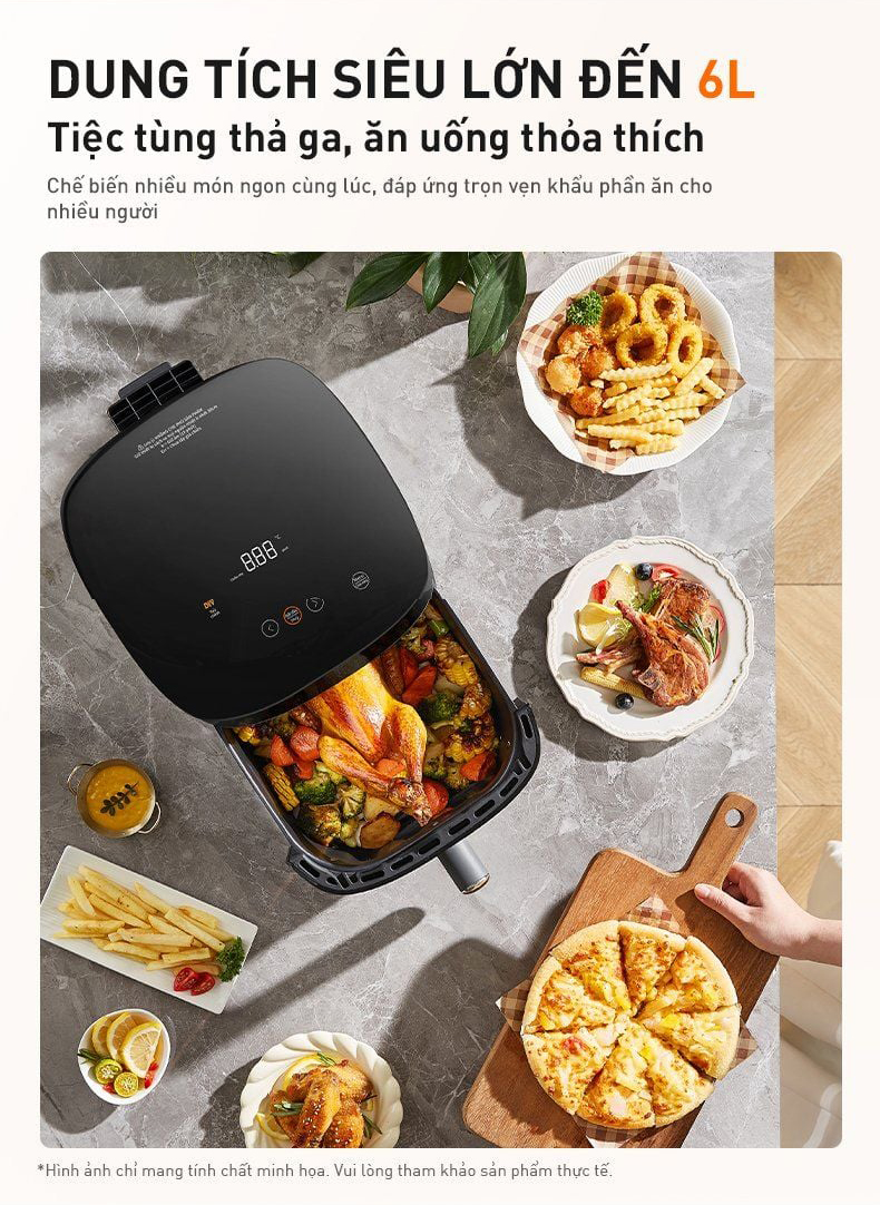 Nồi chiên không dầu Joyoung JAF-579 - Dung tích 6L | Công suất 2100W - Chính hãng 5 Noi chien khong dau Joyoung JAF 579 bigmivn 5