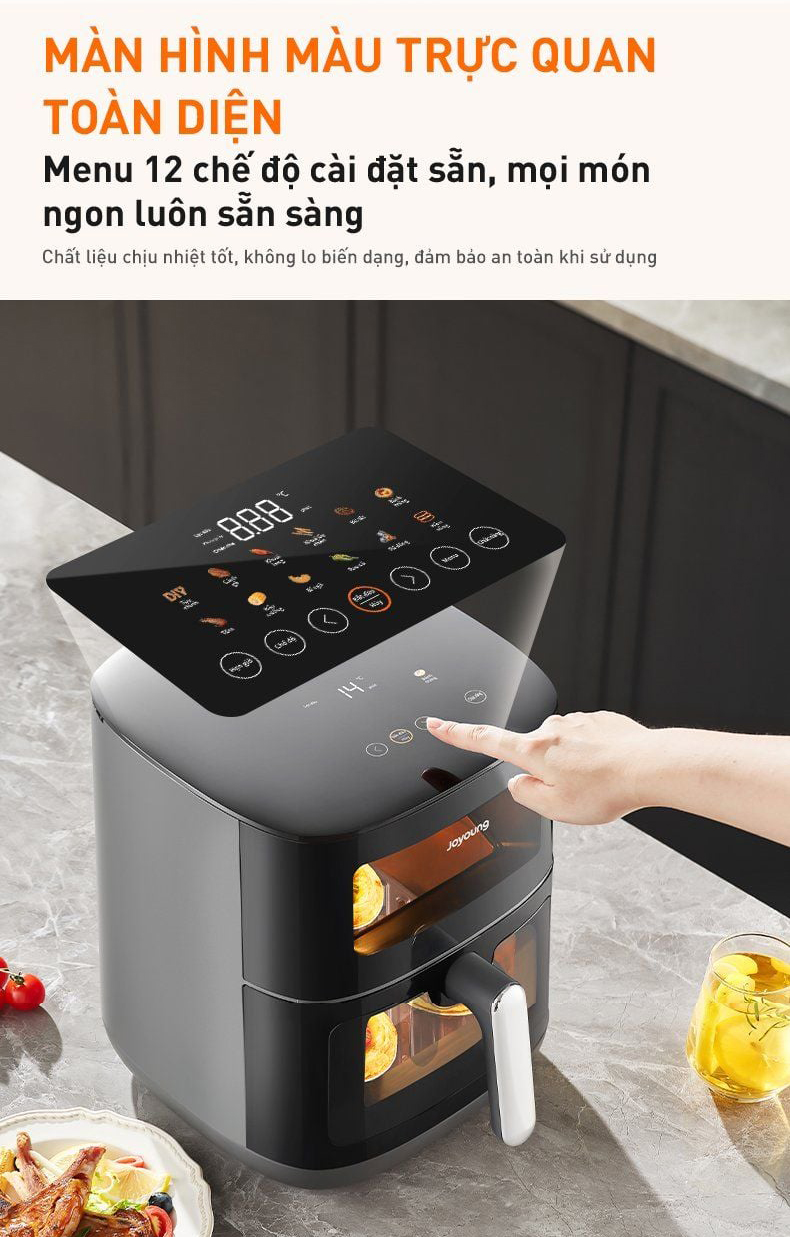 Nồi chiên không dầu Joyoung JAF-579 - Dung tích 6L | Công suất 2100W - Chính hãng 10 Noi chien khong dau Joyoung JAF 579 bigmivn 8