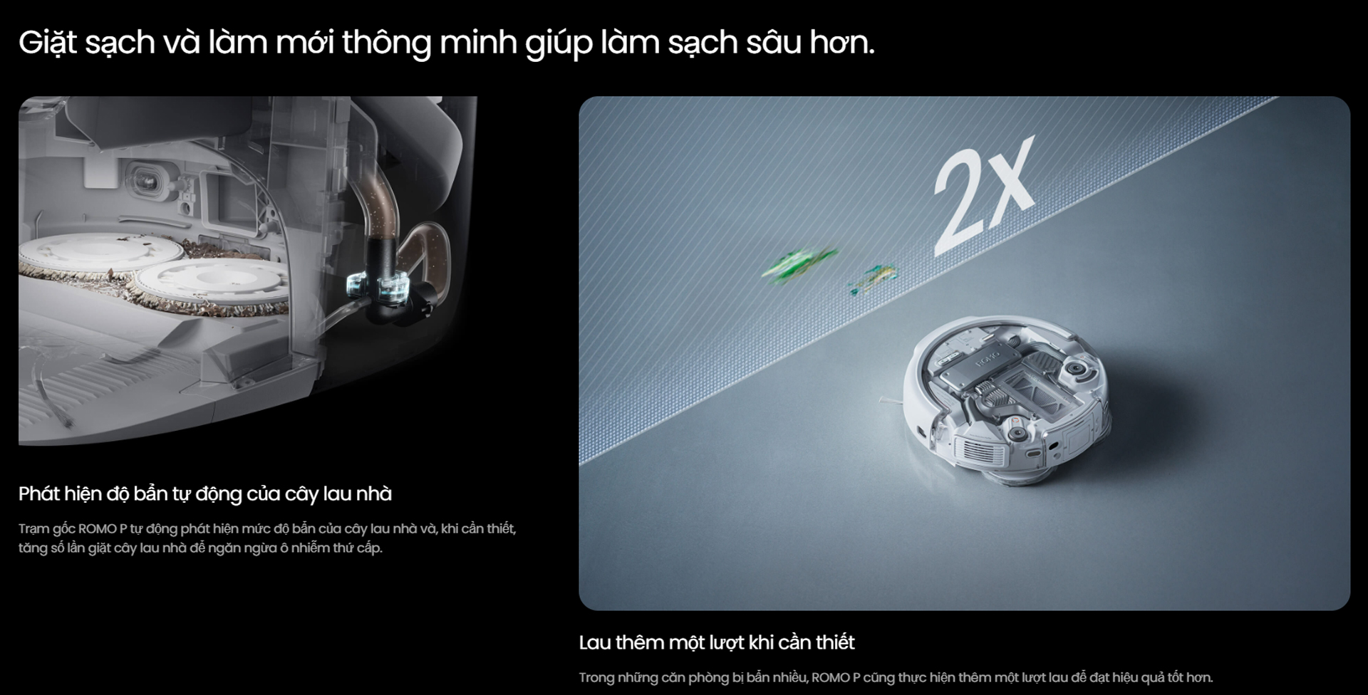 Robot hút bụi lau nhà DJI ROMO P - Chính Hãng 18 Robot hut bui lau nha DJI ROMO P bigmivn 15