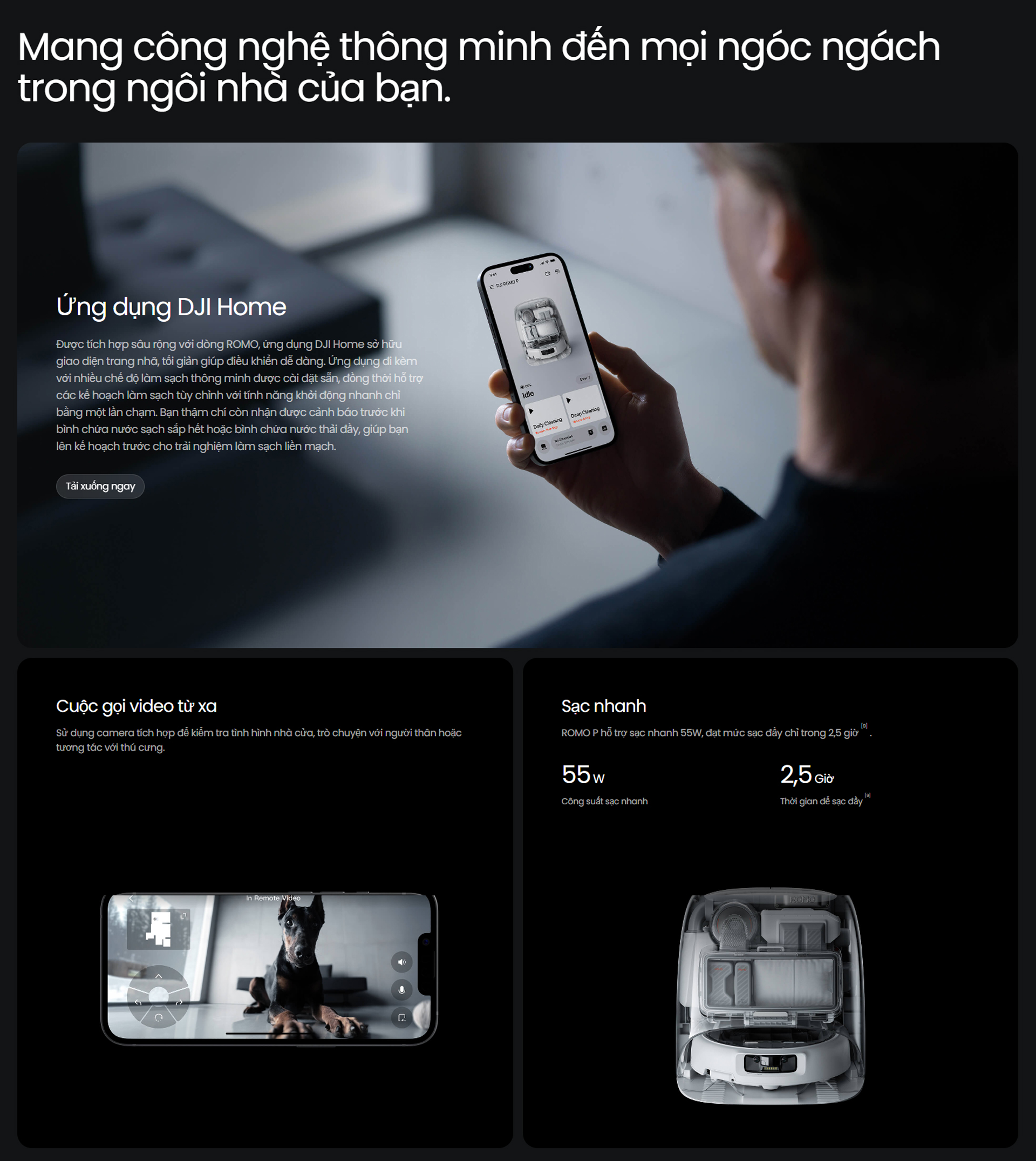 Robot hút bụi lau nhà DJI ROMO P - Chính Hãng 20 Robot hut bui lau nha DJI ROMO P bigmivn 17