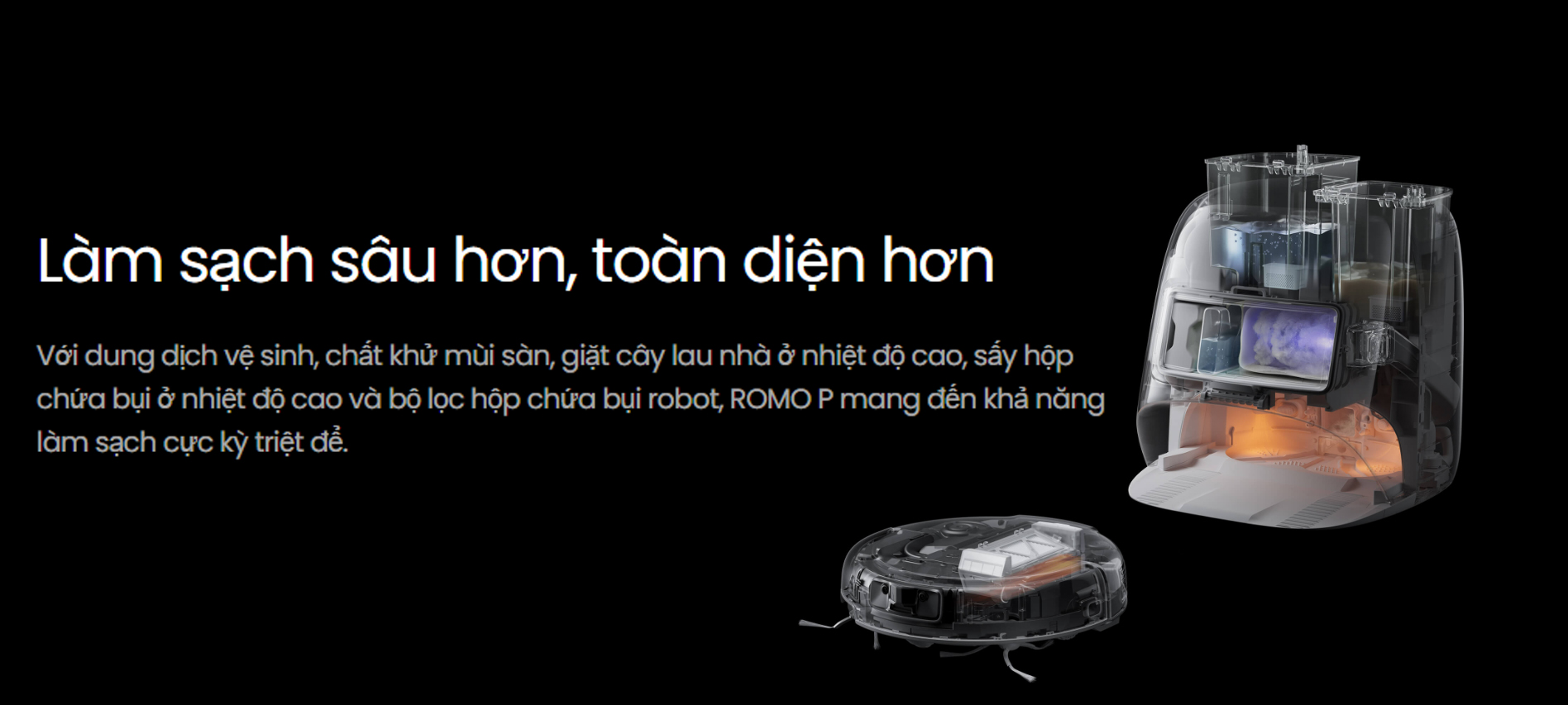 Robot hút bụi lau nhà DJI ROMO P - Chính Hãng 21 Robot hut bui lau nha DJI ROMO P bigmivn 19