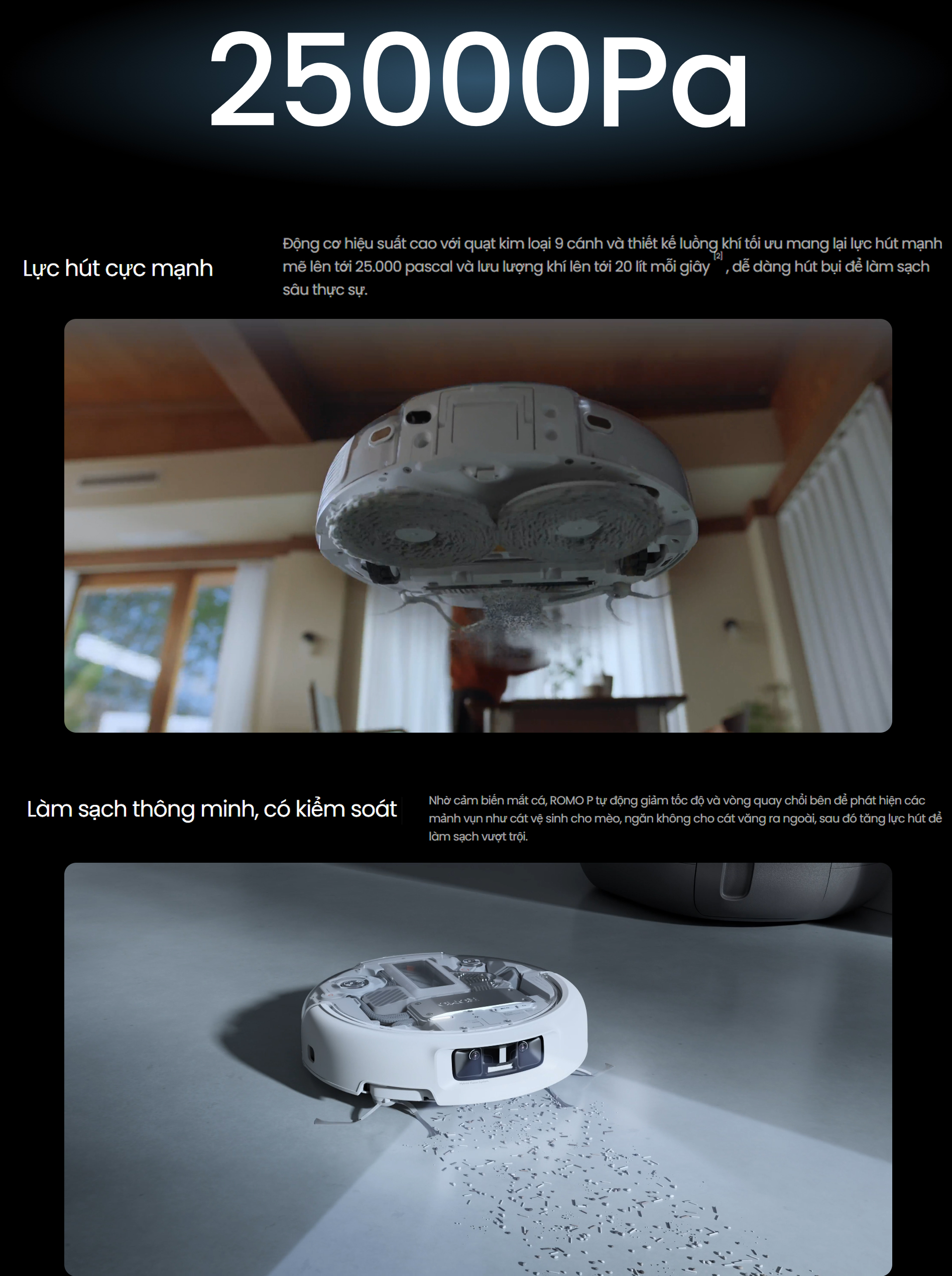 Robot hút bụi lau nhà DJI ROMO P - Chính Hãng 7 Robot hut bui lau nha DJI ROMO P bigmivn 5