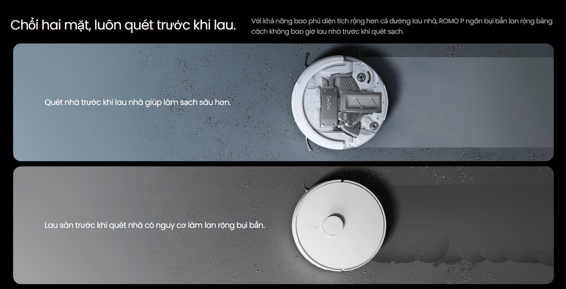 Robot hút bụi lau nhà DJI ROMO P - Chính Hãng 9 Robot hut bui lau nha DJI ROMO P bigmivn 7