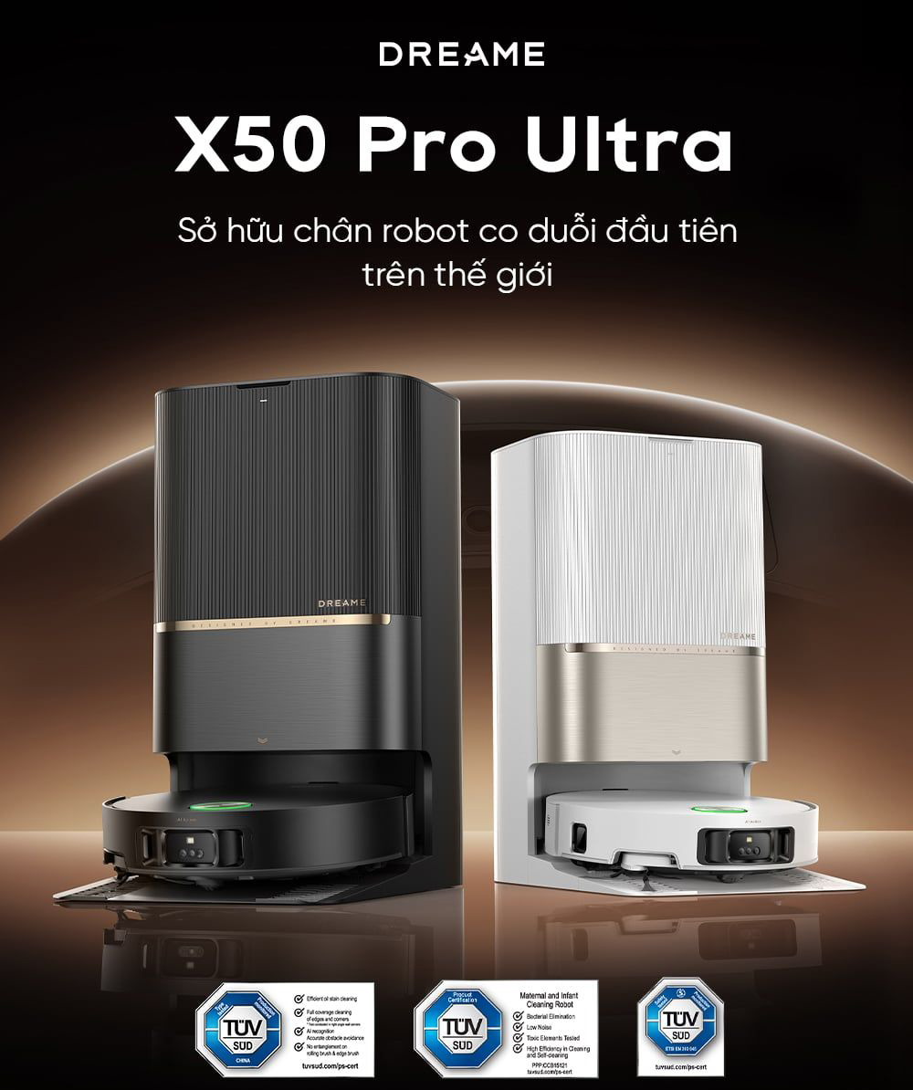 Robot hut bui lau nha Dreame X50 Pro Ultra bigmivn