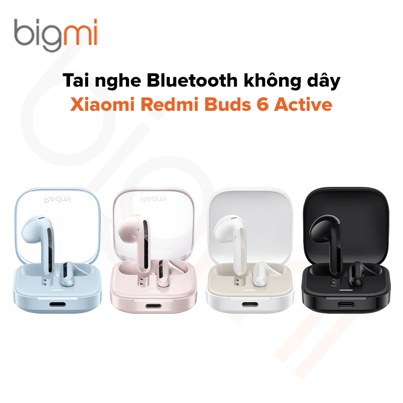 Tai nghe Bluetooth không dây Xiaomi Redmi Buds 6 Active BHR8396GL - Hàng chính hãng