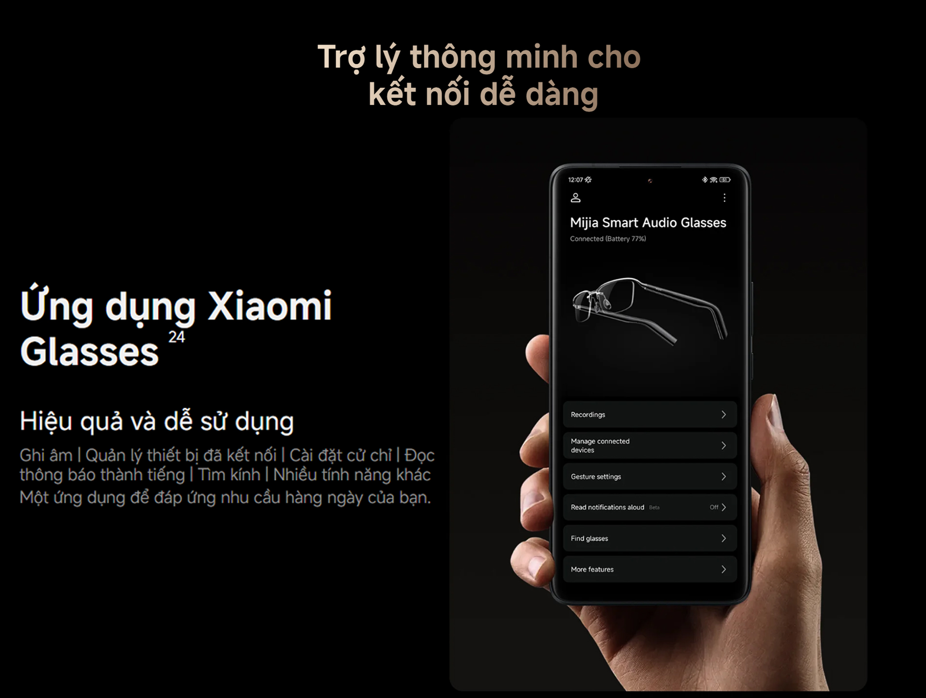 Kinh am thanh thong minh Mijia Smart Audio Glasses bigmivn 16