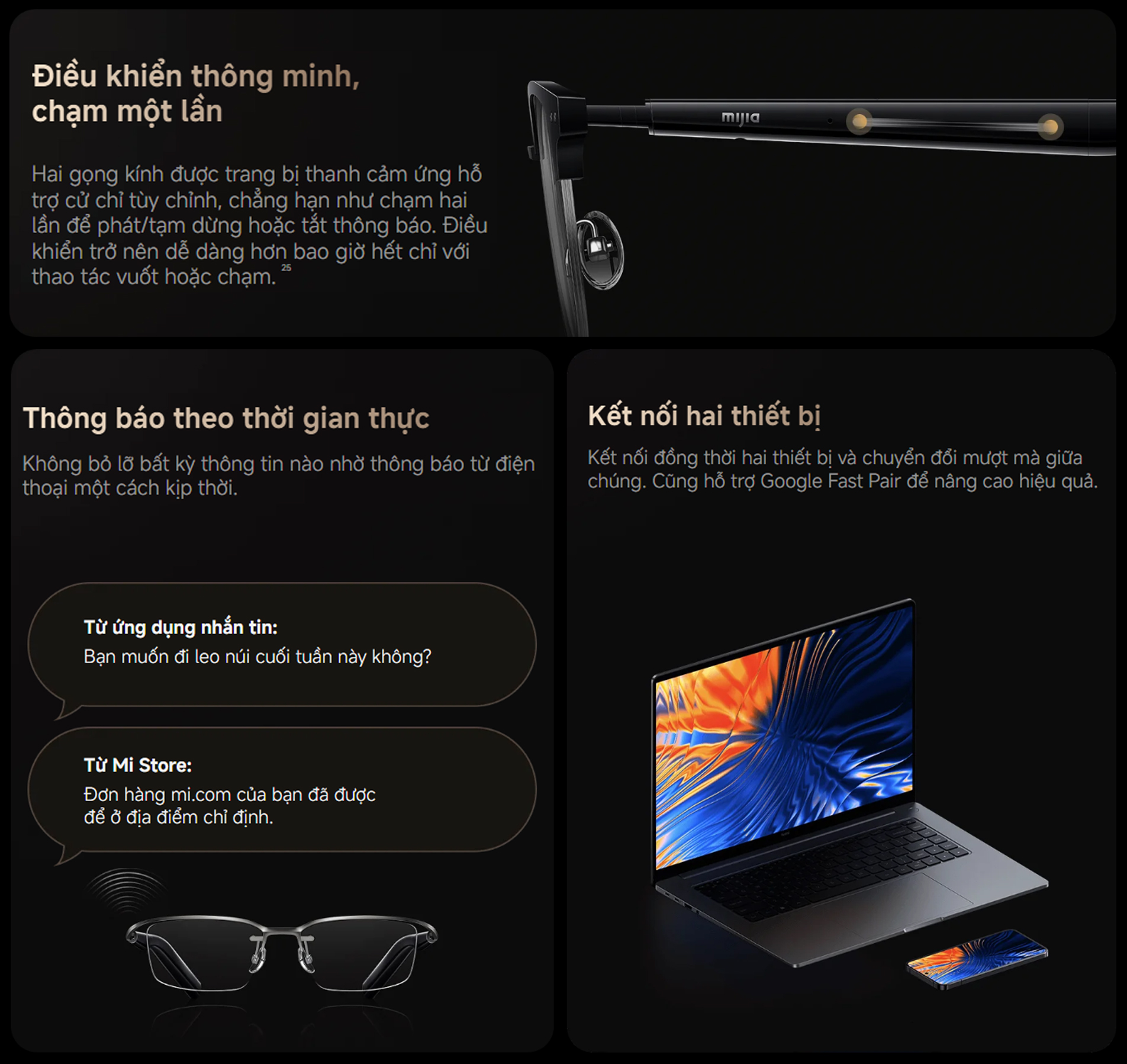 Kinh am thanh thong minh Mijia Smart Audio Glasses bigmivn 17