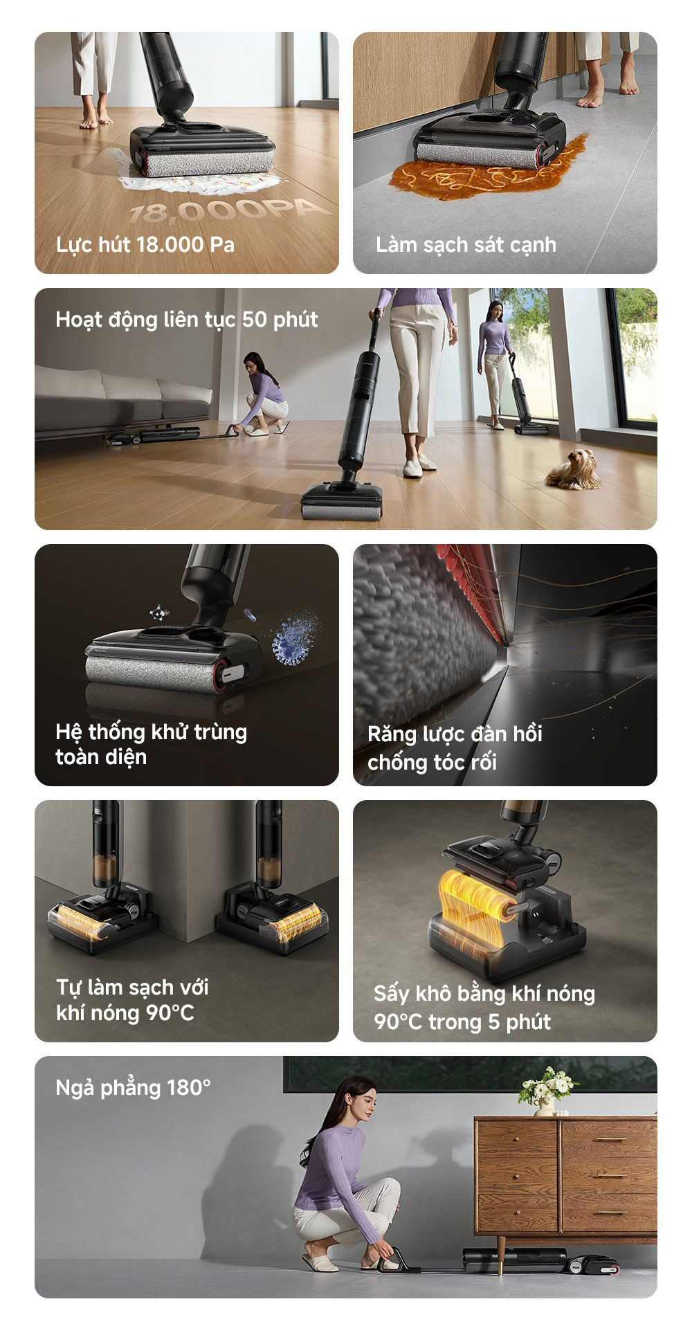 May hut bui lau nha kho uot Dreame H13 Flexreach 1 1