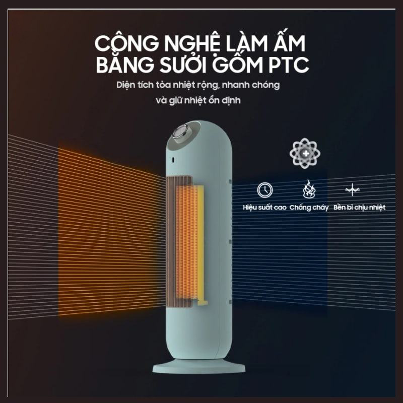 Máy sưởi gốm 2000W Bear DNQ-C20B1 - Chính hãng Quốc Tế 3 May suoi gom 2000W Bear DNQ C20B1 1