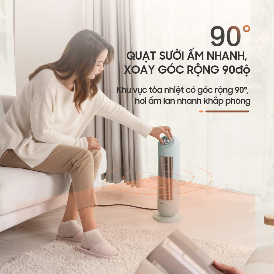 Máy sưởi gốm 2000W Bear DNQ-C20B1 - Chính hãng Quốc Tế 5 May suoi gom 2000W Bear DNQ C20B1 3