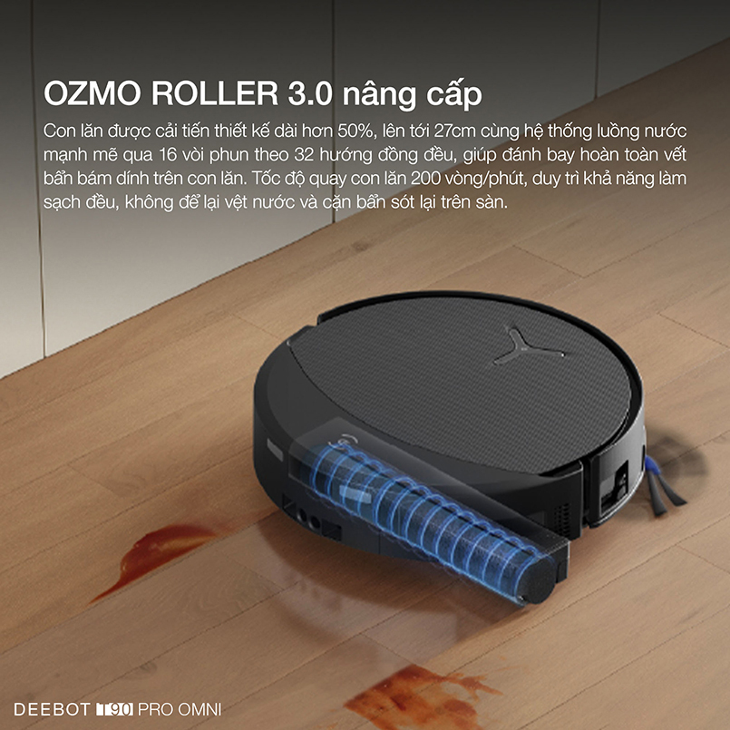 Robot hút bụi lau nhà Ecovacs Deebot T90 Pro Omni - Chính hãng Quốc Tế 5 Robot hut bui lau nha Ecovacs Deebot T90 Pro Omni bigmivn 1