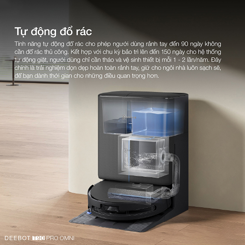 Robot hút bụi lau nhà Ecovacs Deebot T90 Pro Omni - Chính hãng Quốc Tế 19 Robot hut bui lau nha Ecovacs Deebot T90 Pro Omni bigmivn 13