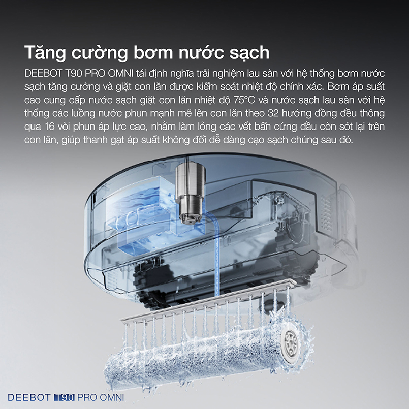 Robot hút bụi lau nhà Ecovacs Deebot T90 Pro Omni - Chính hãng Quốc Tế 17 Robot hut bui lau nha Ecovacs Deebot T90 Pro Omni bigmivn 14