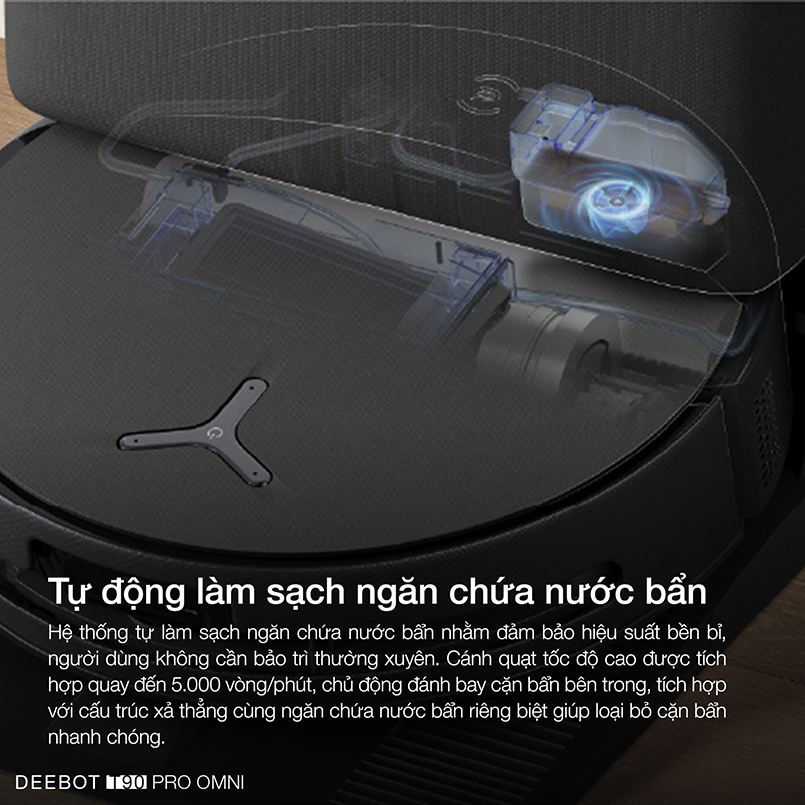 Robot hút bụi lau nhà Ecovacs Deebot T90 Pro Omni - Chính hãng Quốc Tế 20 Robot hut bui lau nha Ecovacs Deebot T90 Pro Omni bigmivn 15