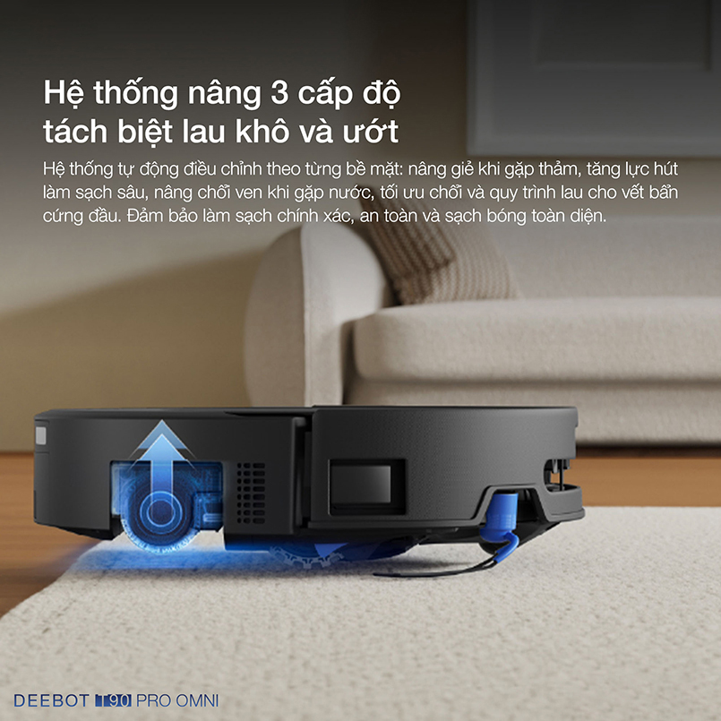 Robot hút bụi lau nhà Ecovacs Deebot T90 Pro Omni - Chính hãng Quốc Tế 13 Robot hut bui lau nha Ecovacs Deebot T90 Pro Omni bigmivn 9
