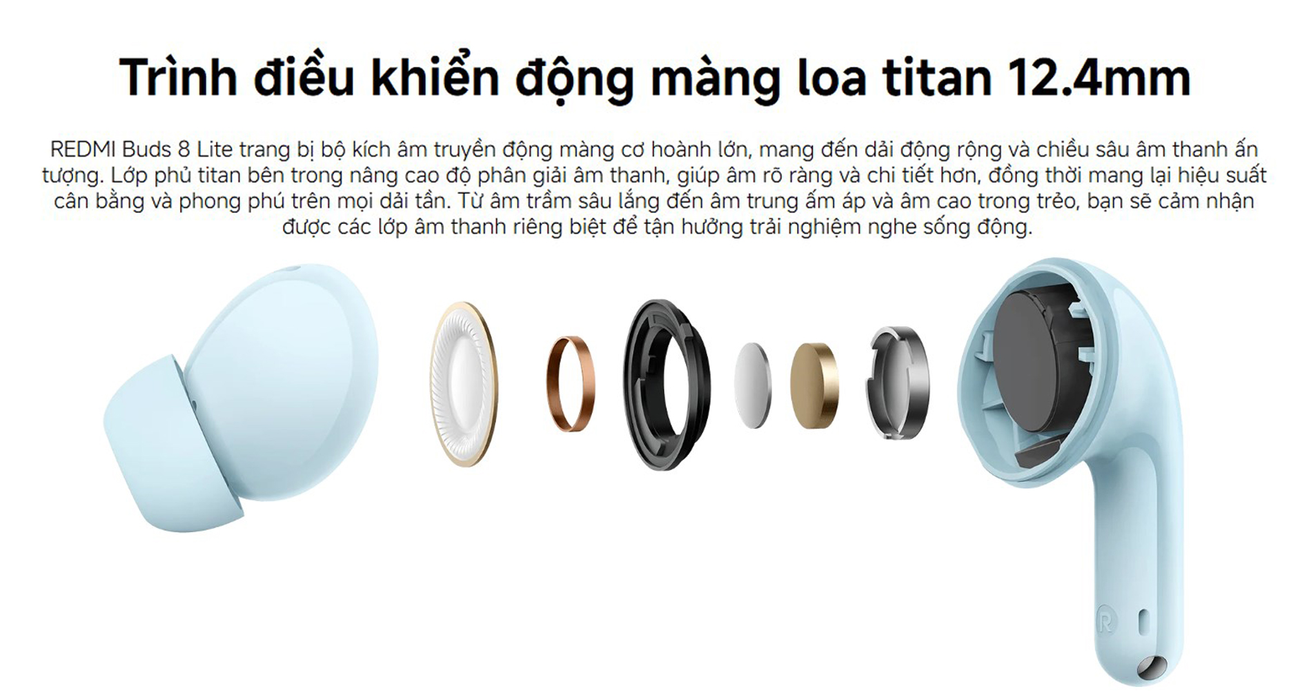 Tai nghe Bluetooth Xiaomi REDMI Buds 8 Lite bigmivn 6