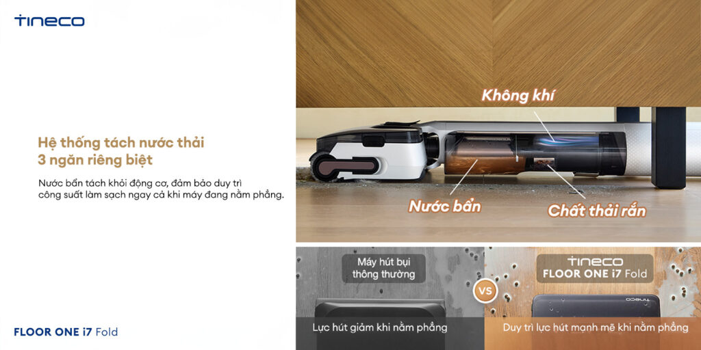 May hut bui lau san kho uot Tineco Floor One i7 Fold chinh hang bigmivn 14