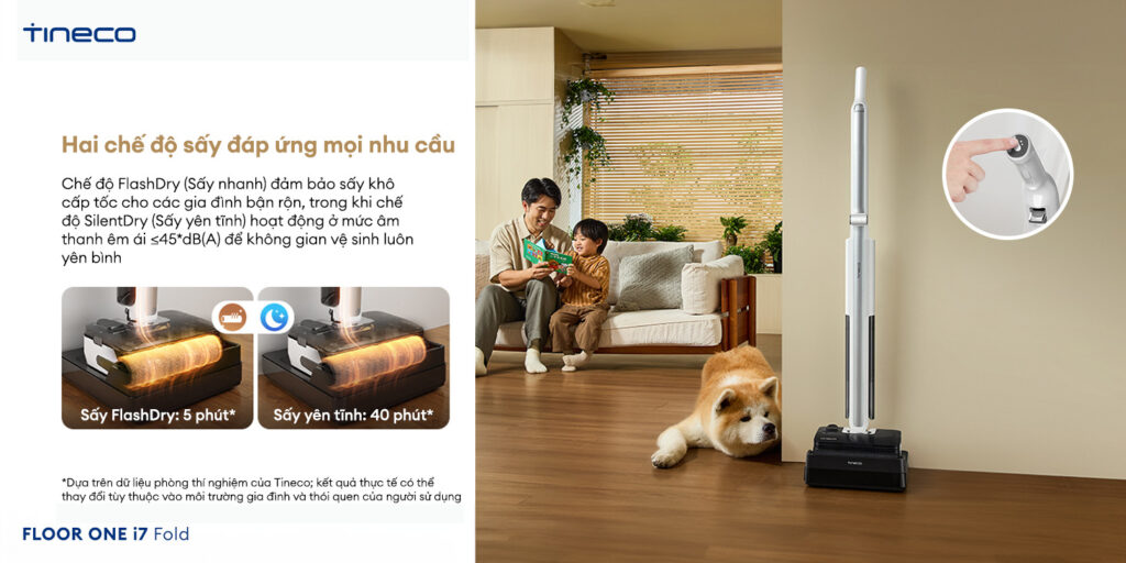 May hut bui lau san kho uot Tineco Floor One i7 Fold chinh hang bigmivn 16